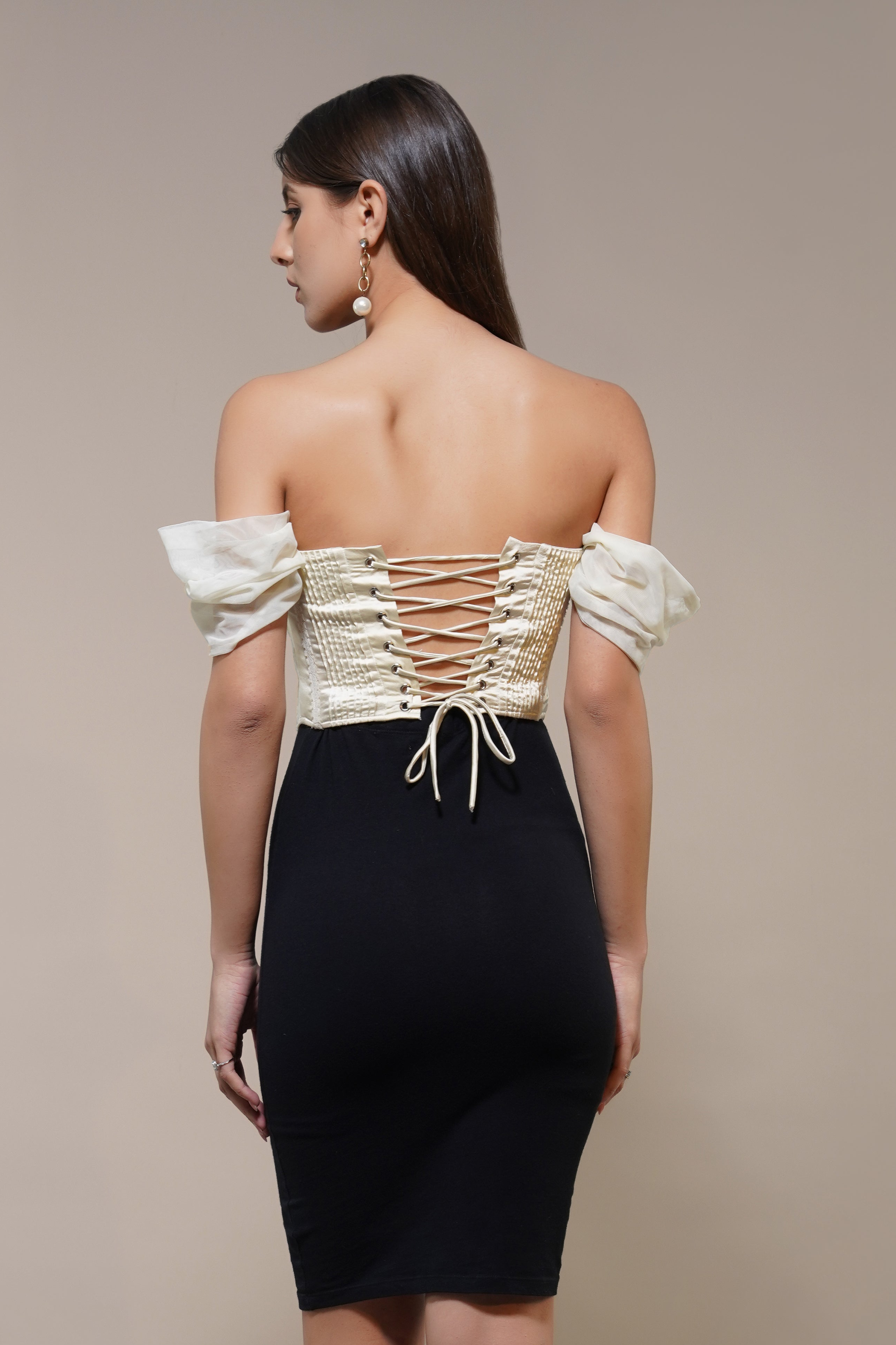 Emerie Corset Top in Ivory