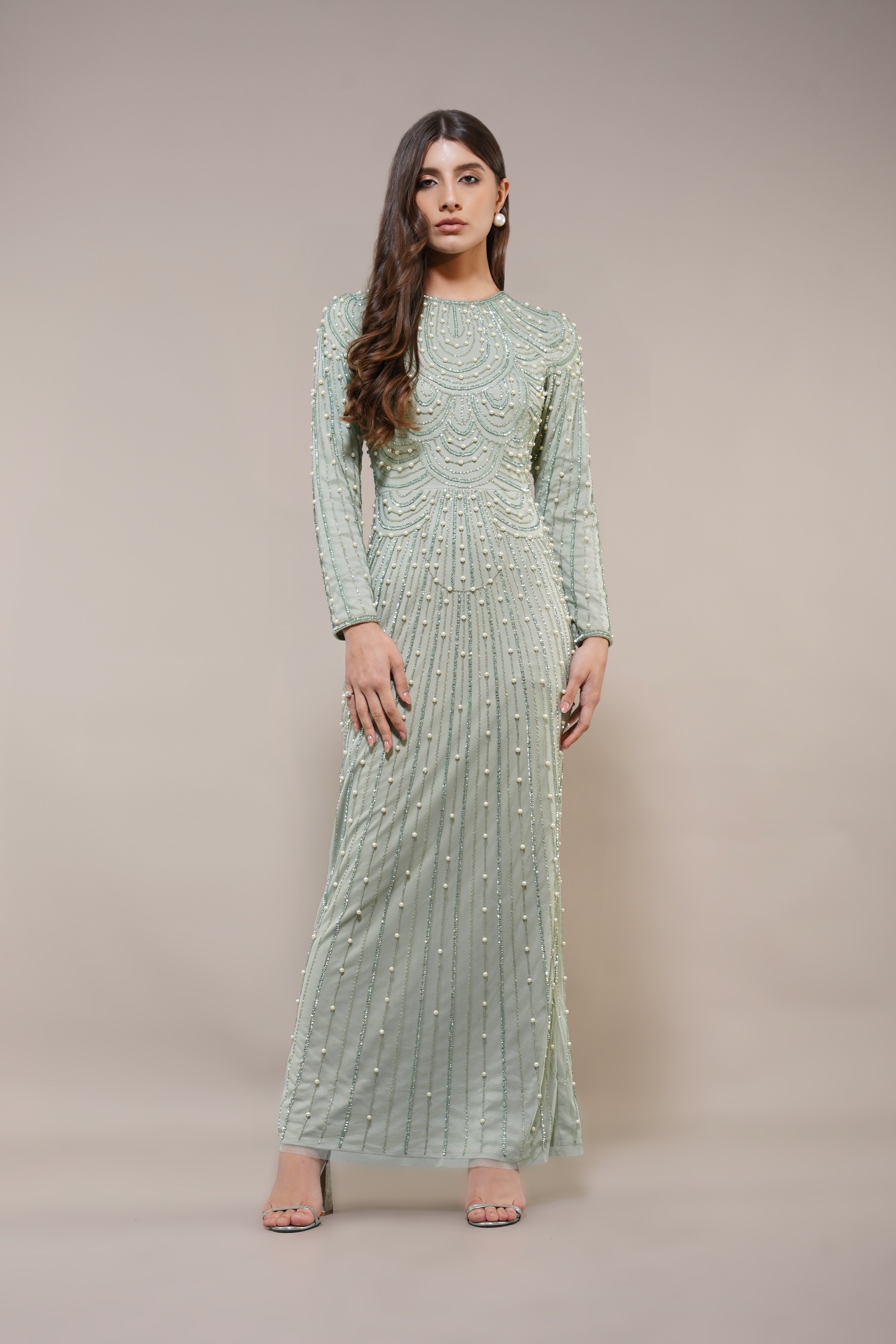 Mabel Embellished Maxi Dress in Pistachio Mabel Embellished Maxi Dress in Pistachio