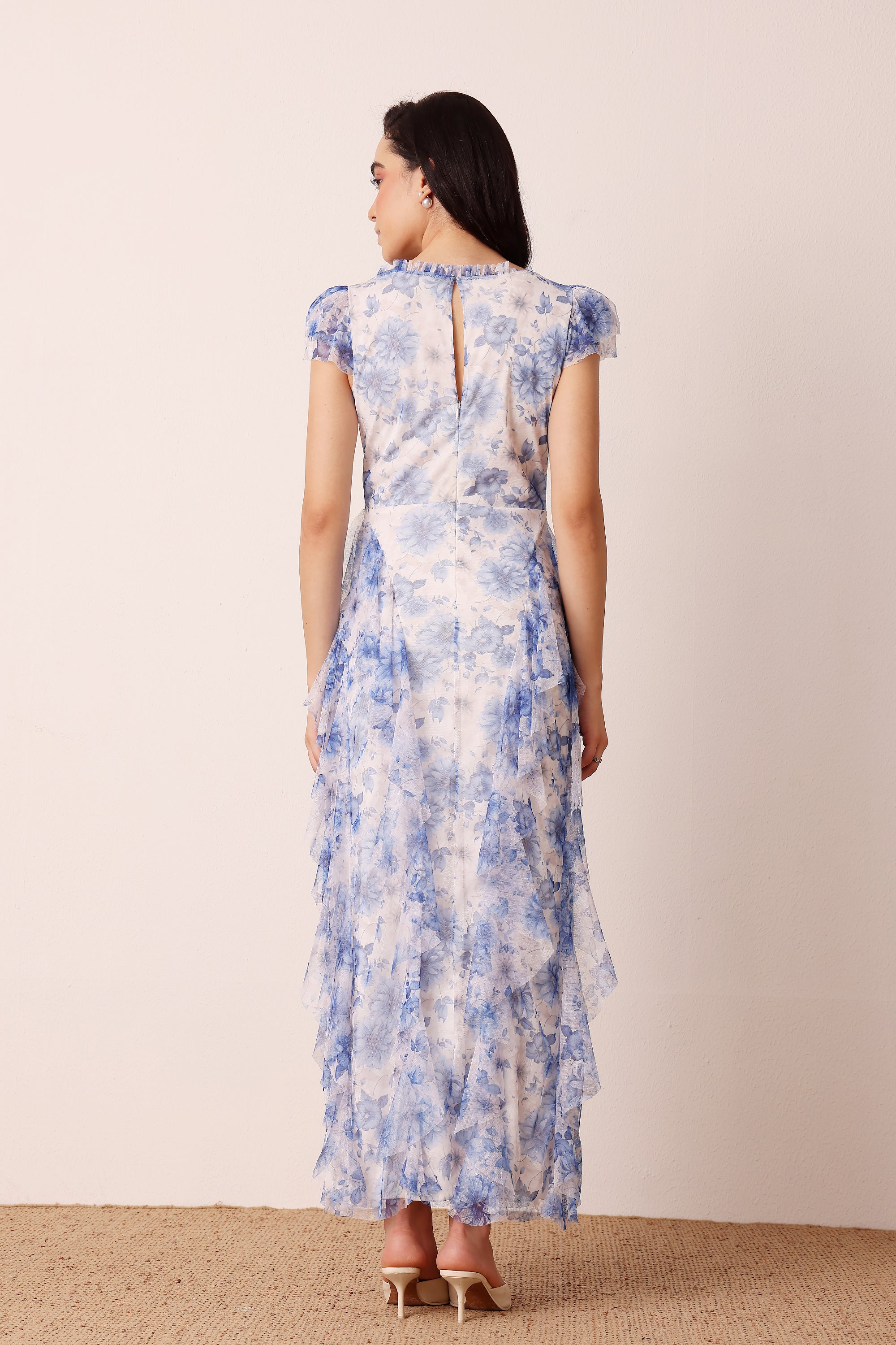 Melody Maxi Dress in Blue Floral