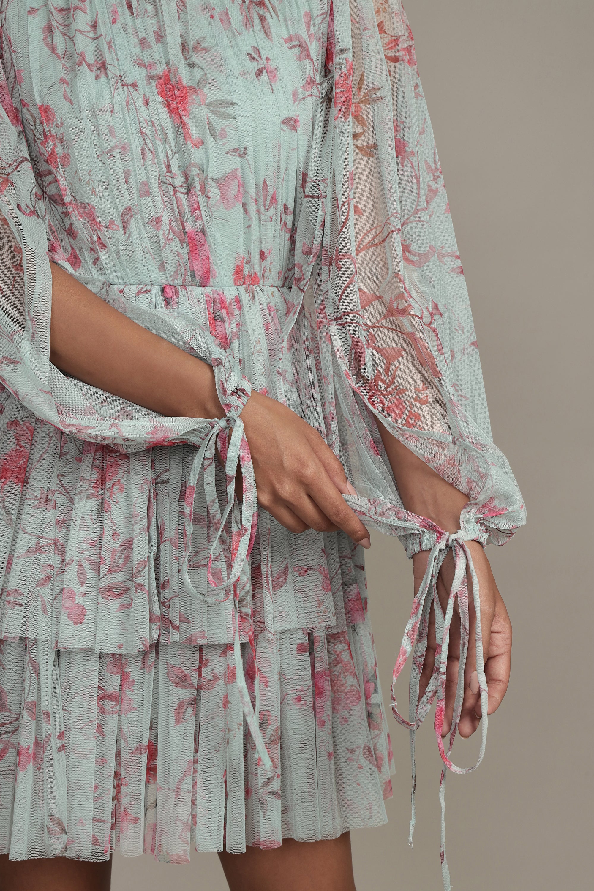 Randee Mini Dress in Sage Print