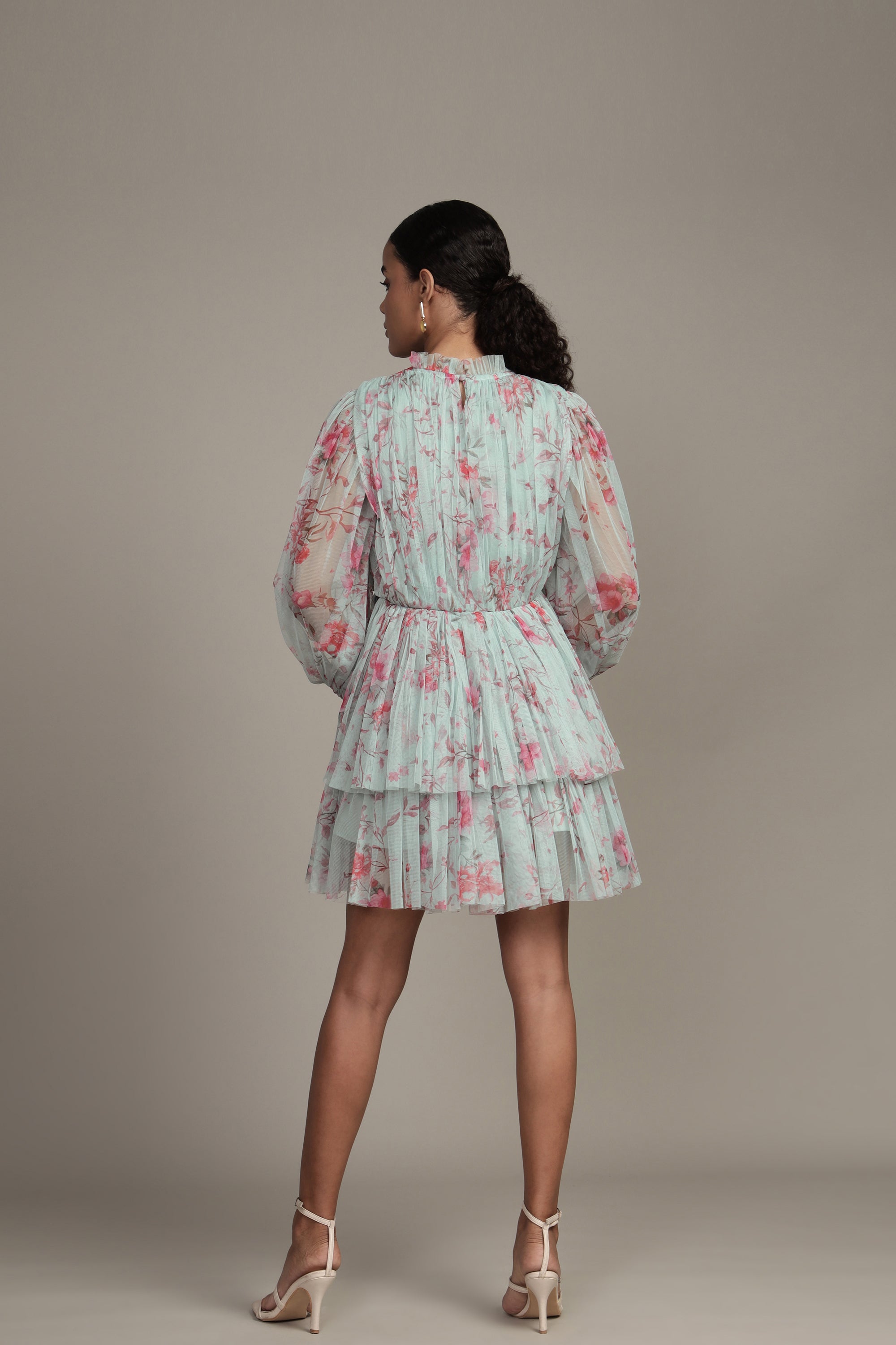 Randee Mini Dress in Sage Print