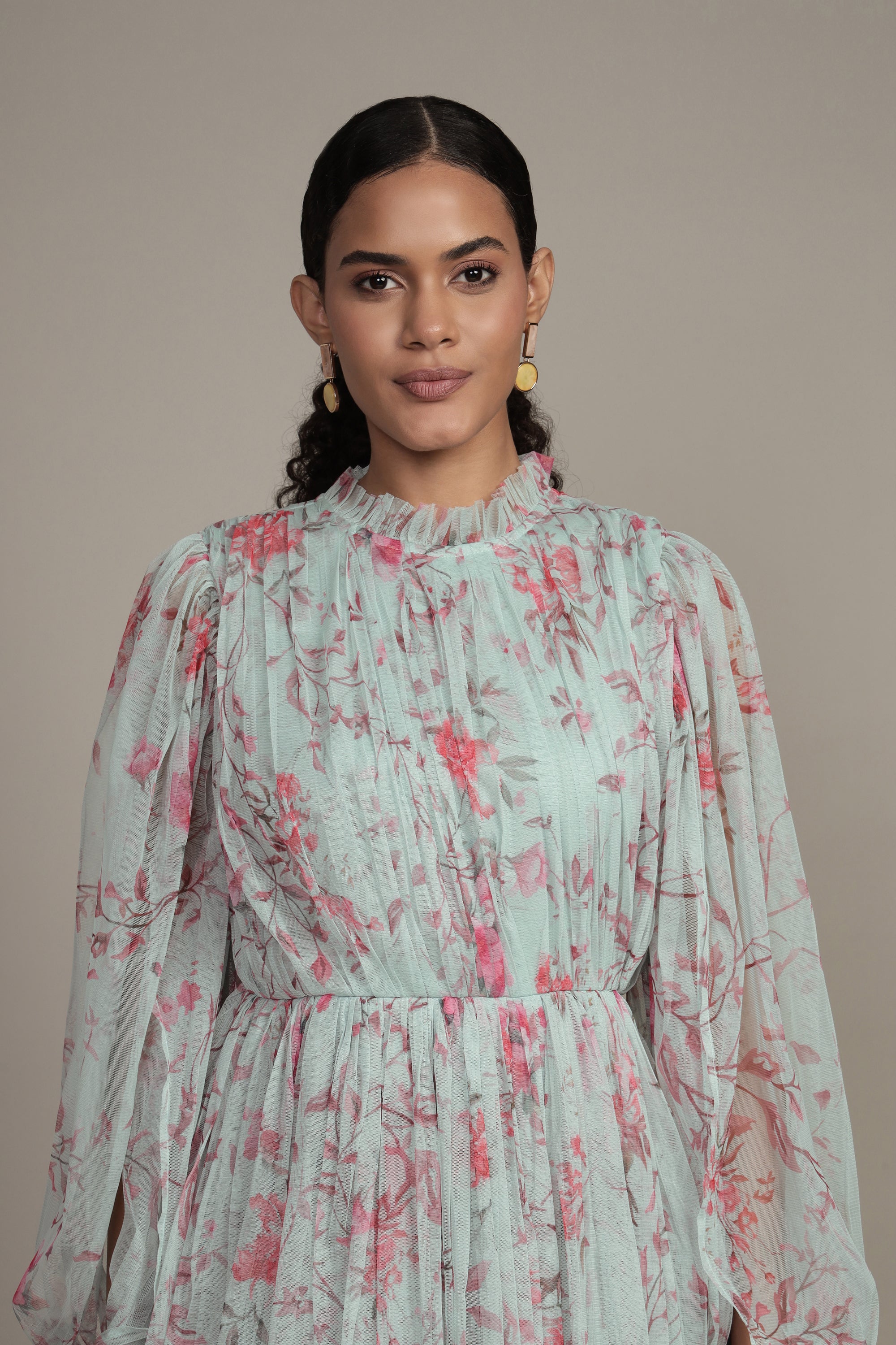 Randee Mini Dress in Sage Print