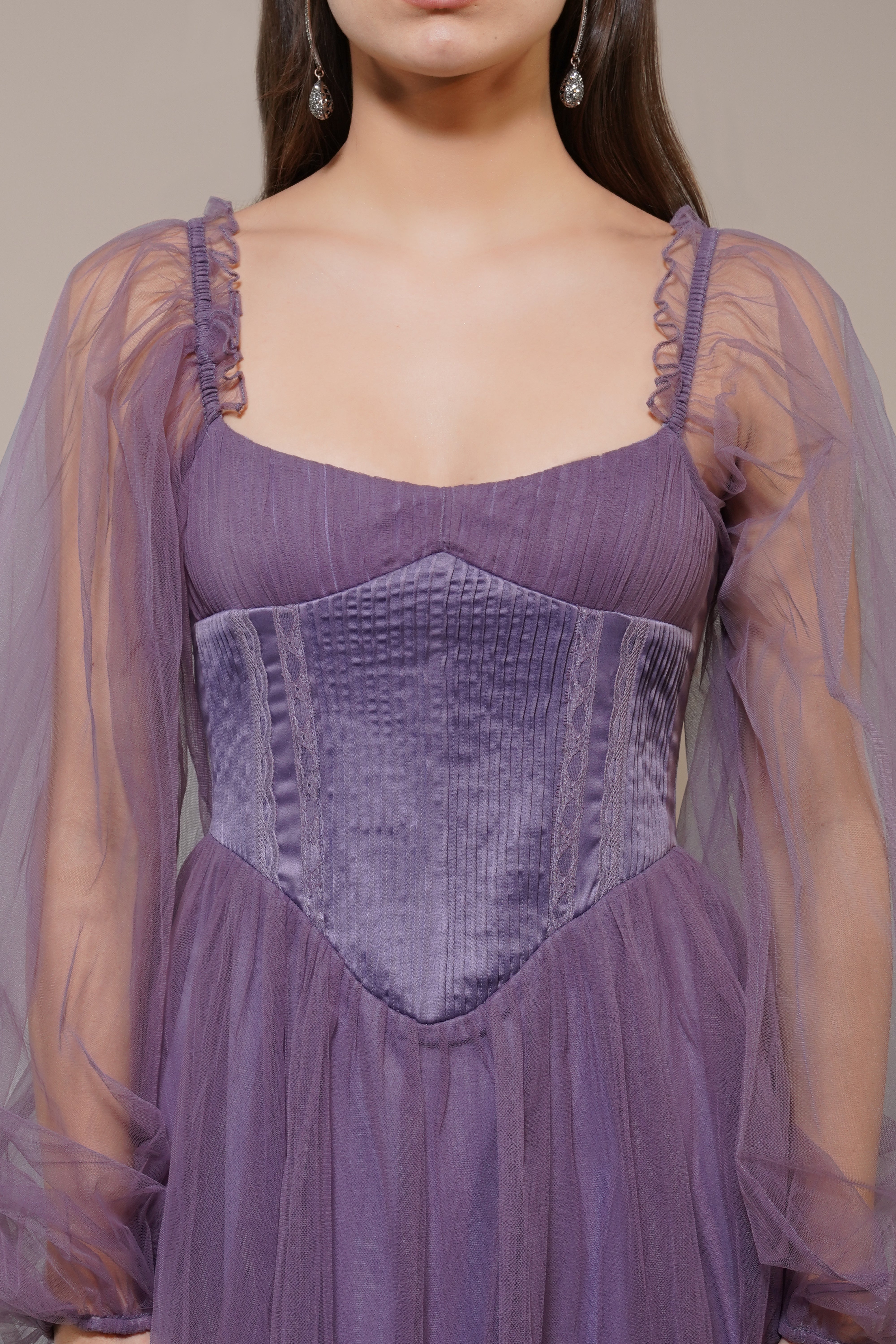 Tara Mini Dress in Lilac