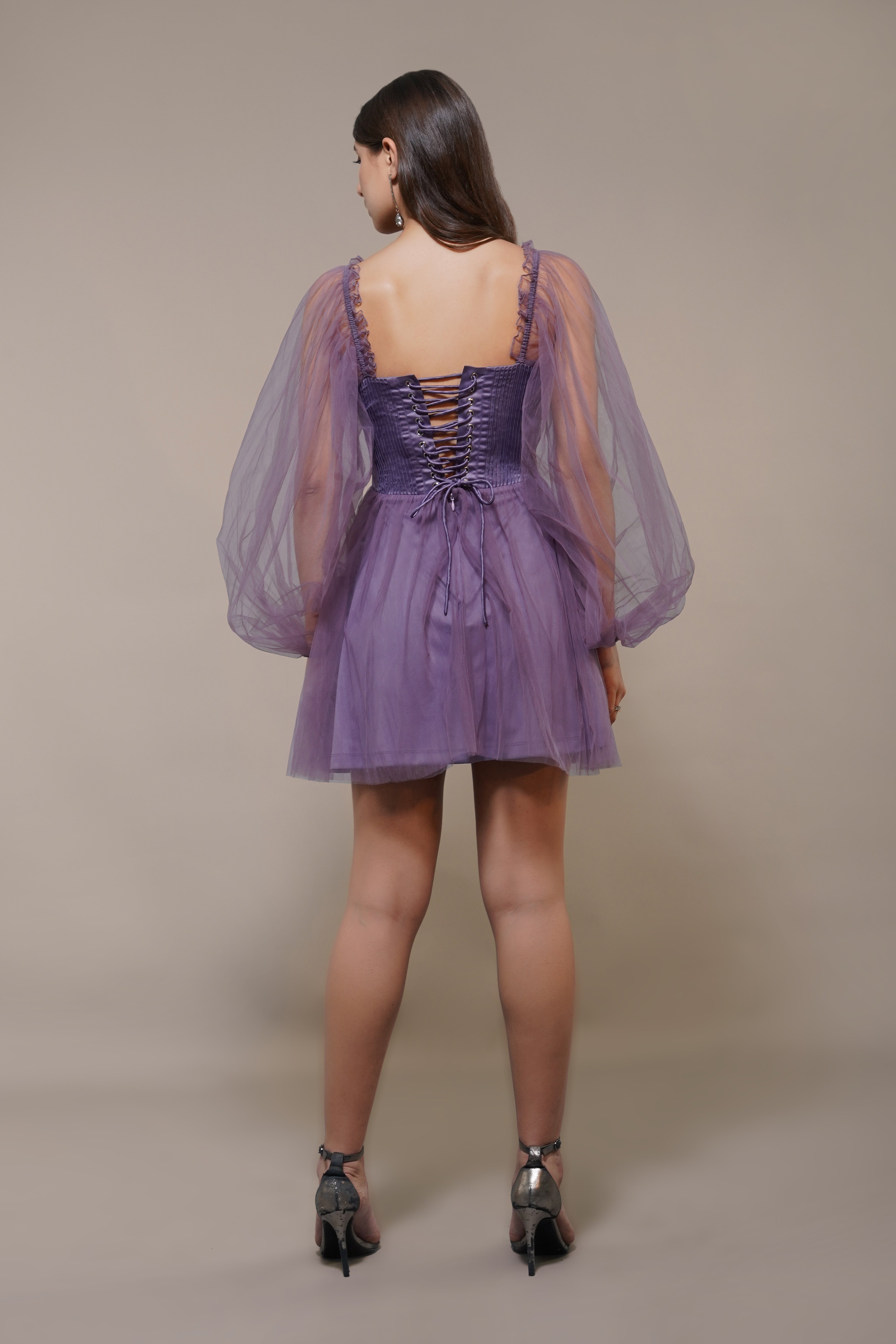 Tara Mini Dress in Lilac