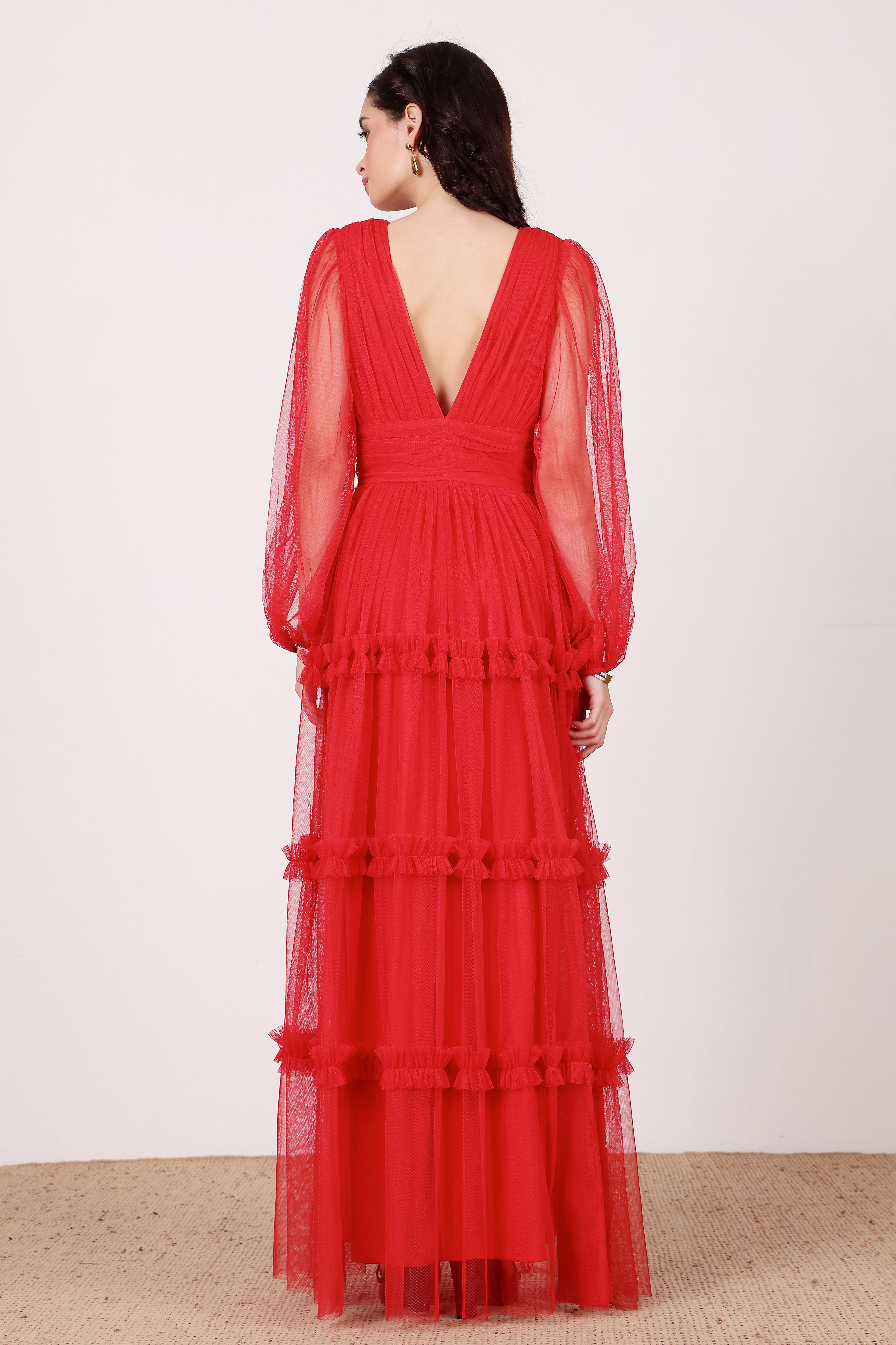 Lydia Maxi Dress in Red