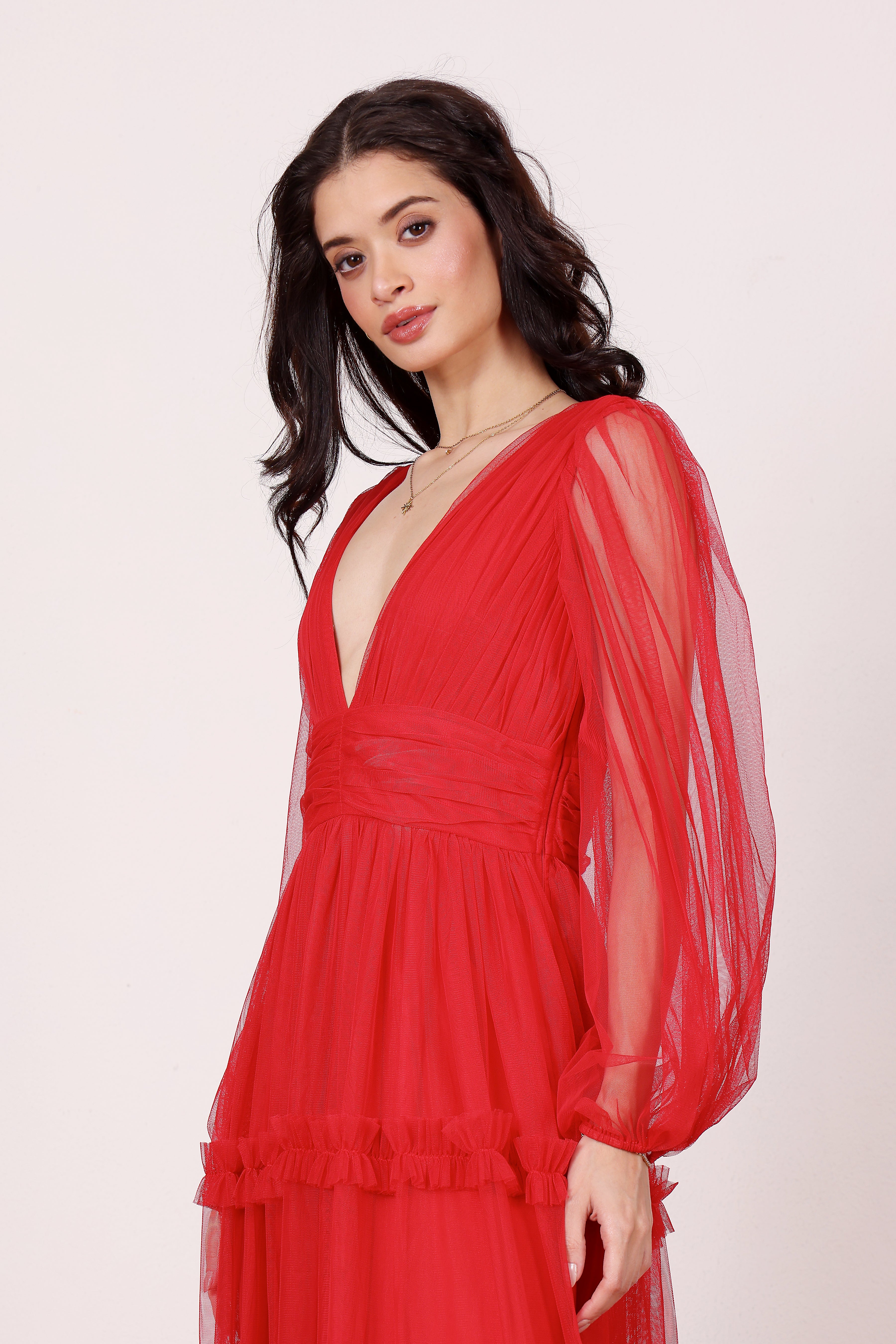 Lydia Maxi Dress in Red