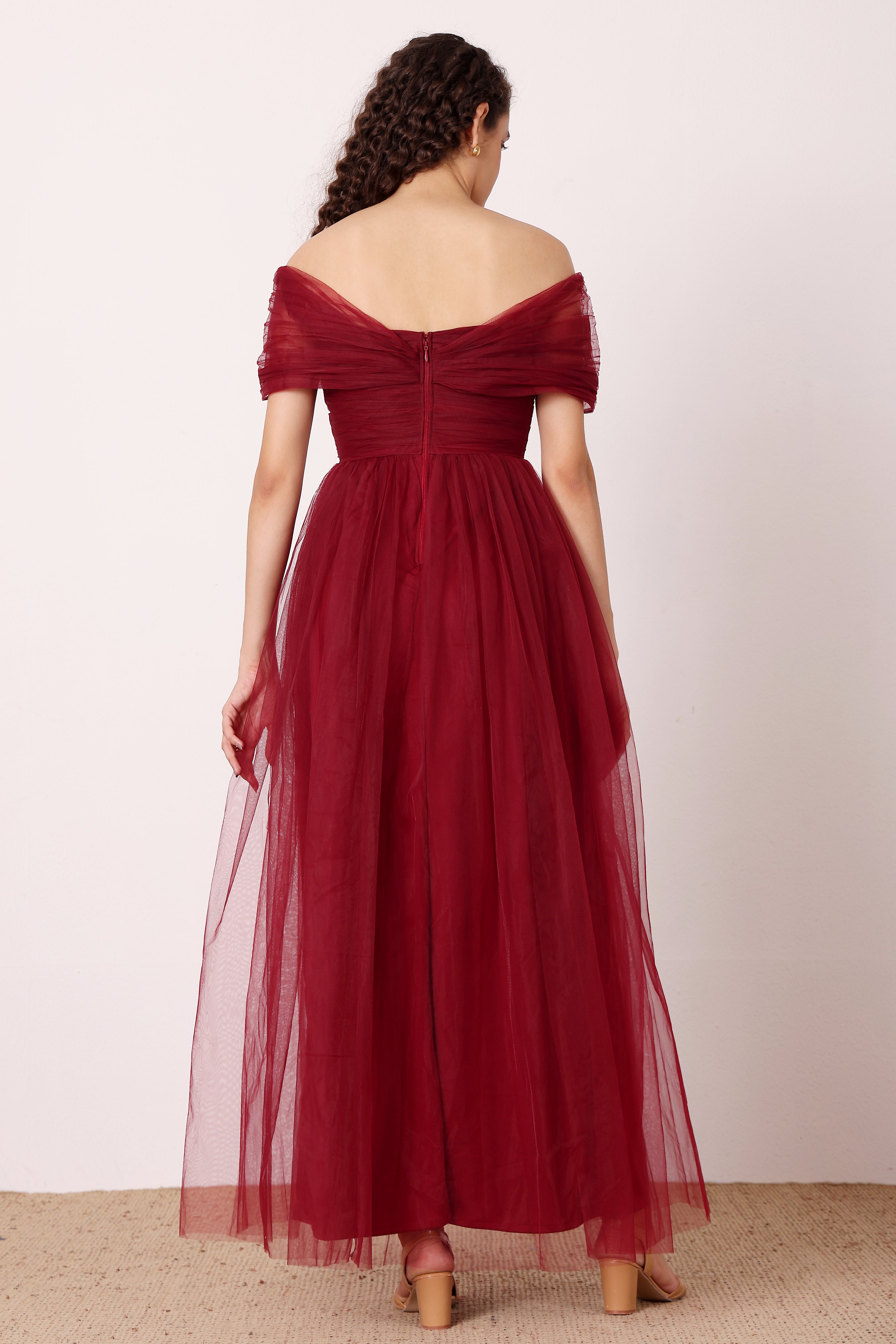 Gillian Maxi Dress in Wine