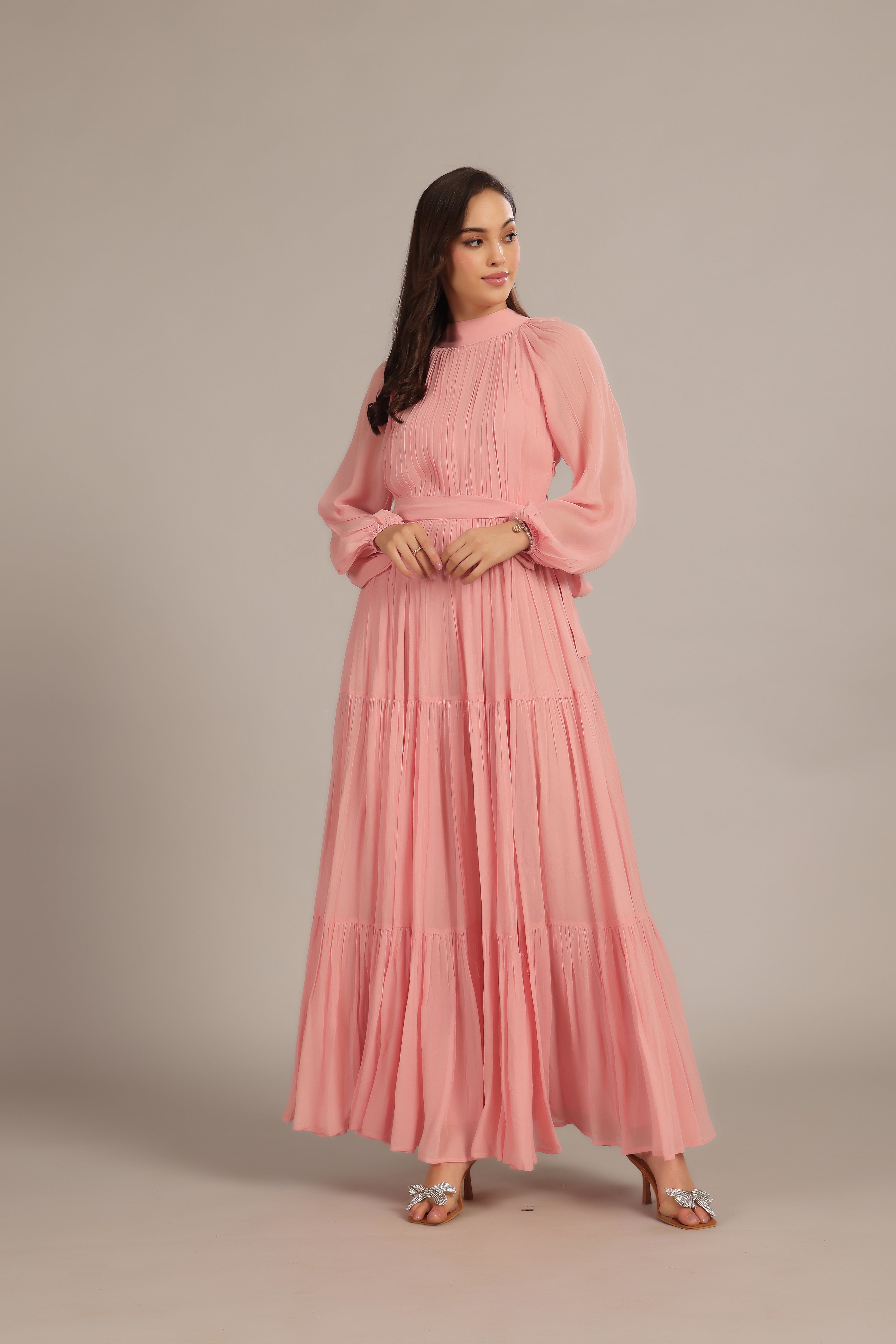 Violetta Maxi Dress in Dusty Pink