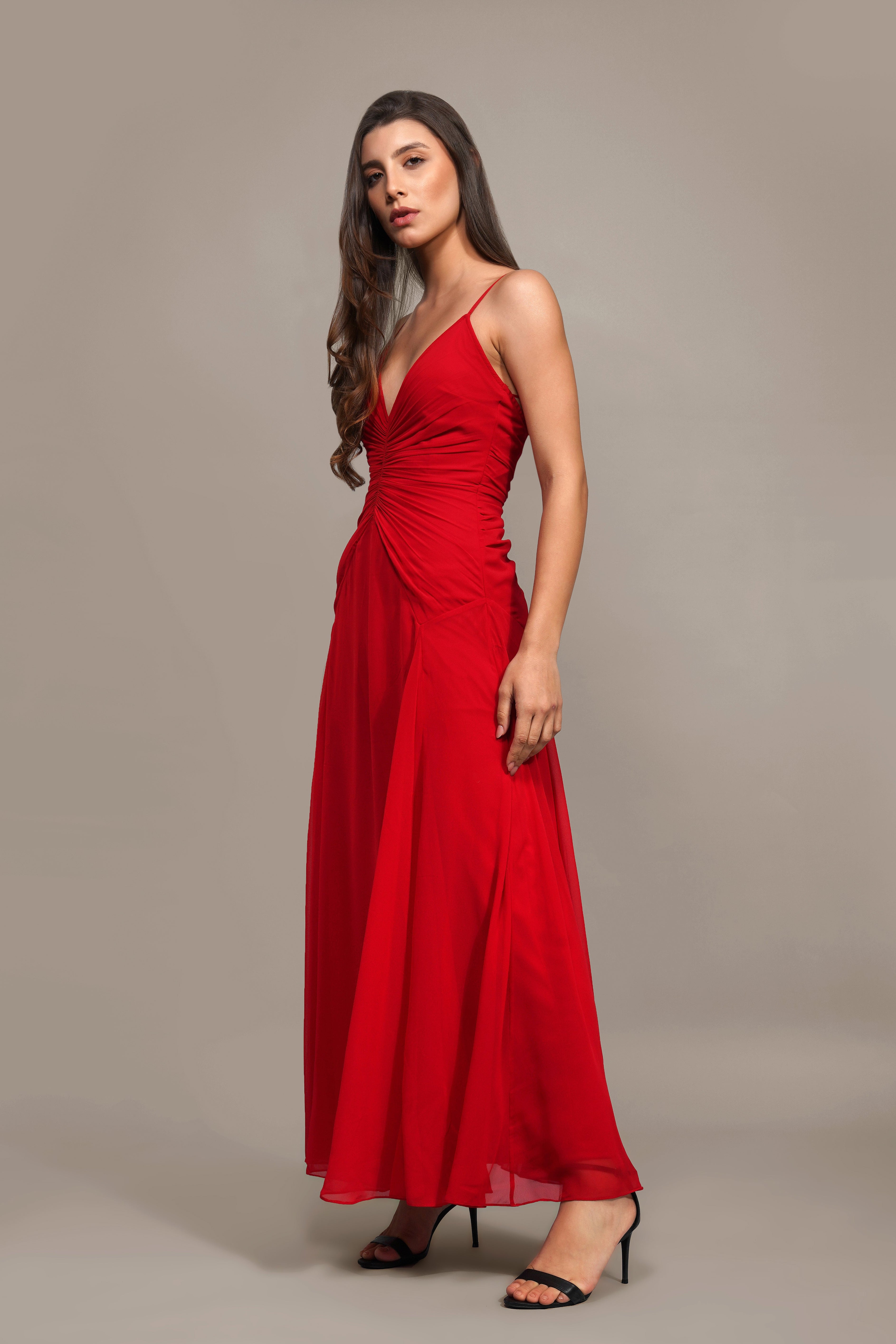 Whitley Maxi Dress in Red