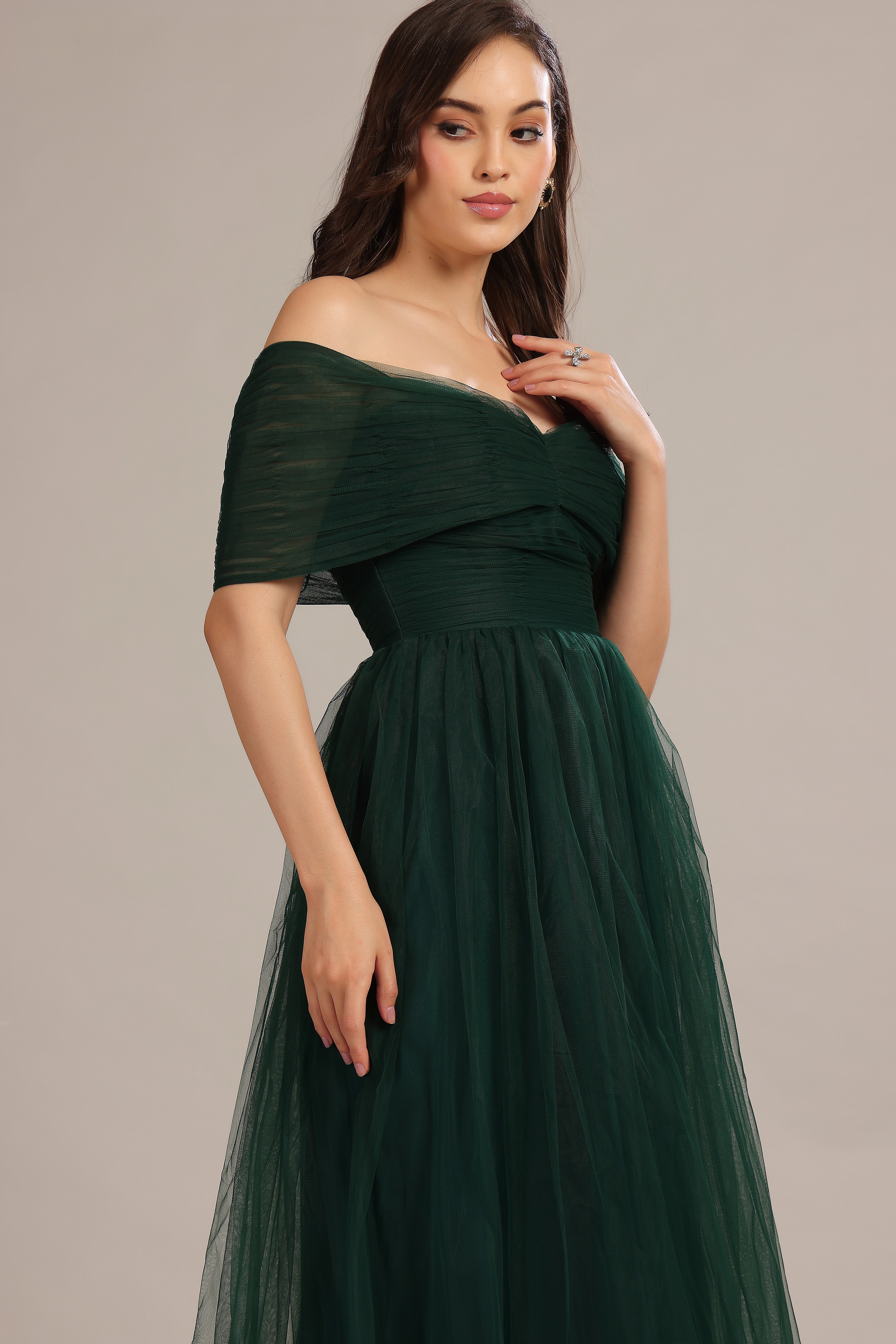 Gillian Maxi Dress in Emerald Green
