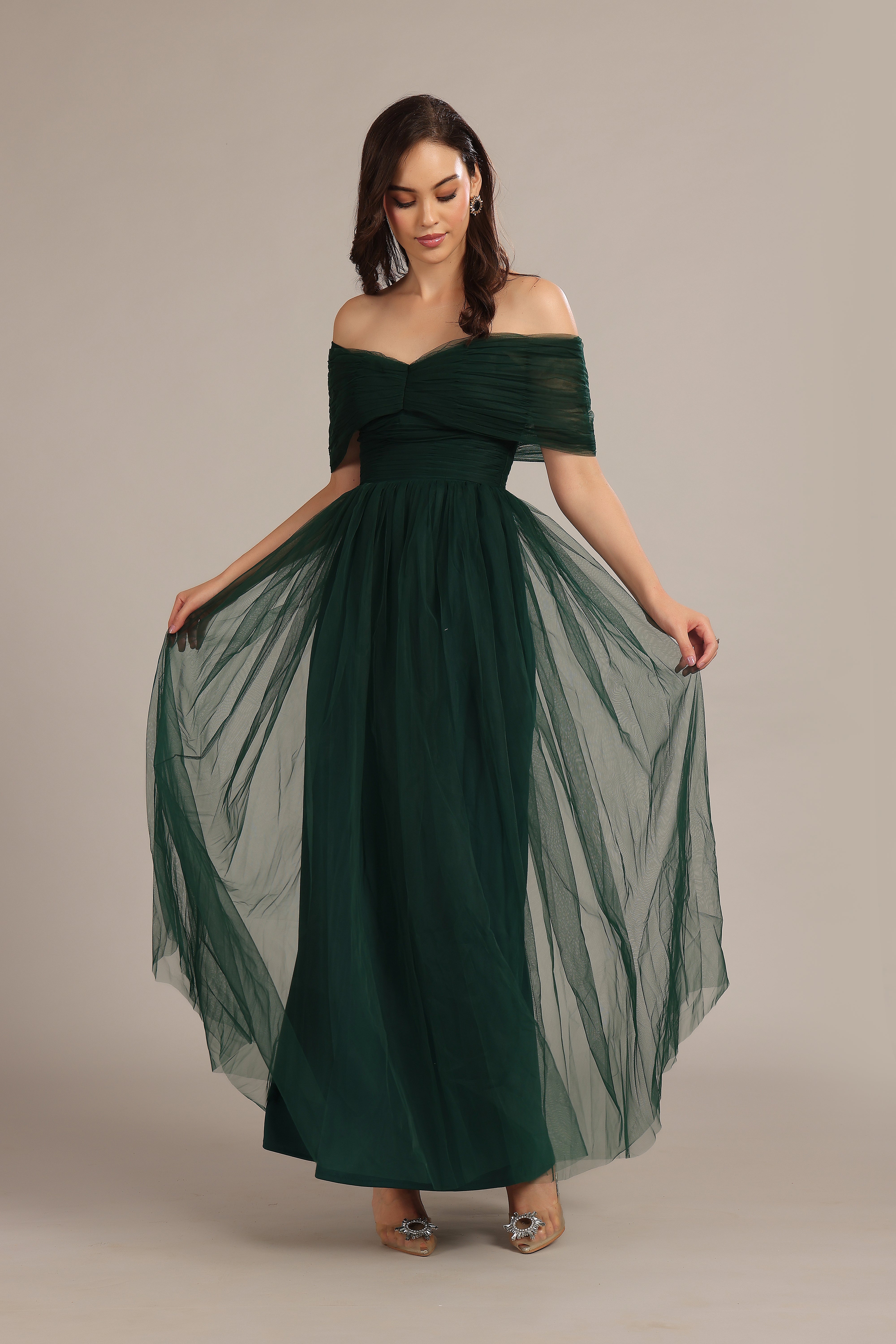 Gillian Maxi Dress in Emerald Green