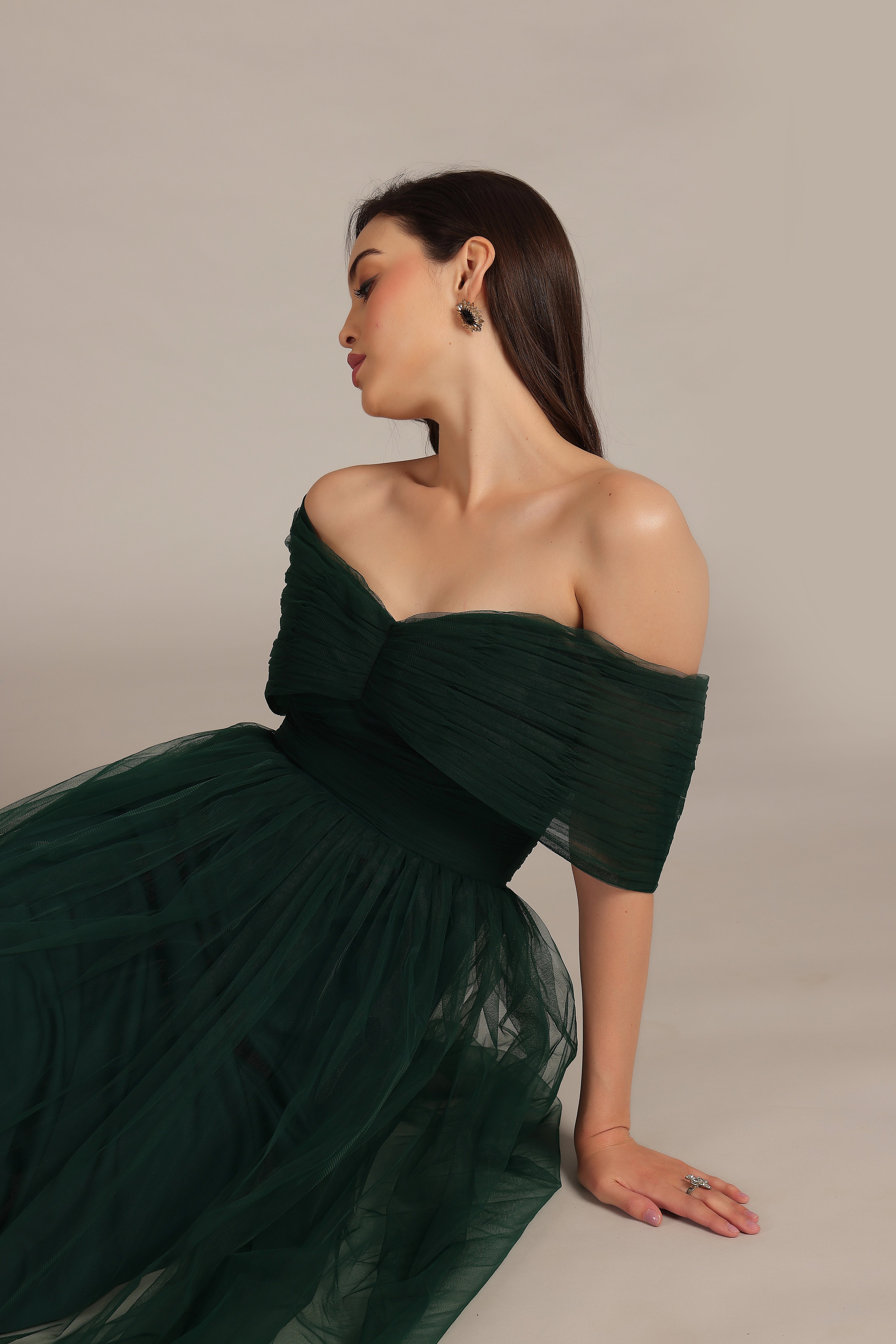 Gillian Maxi Dress in Emerald Green