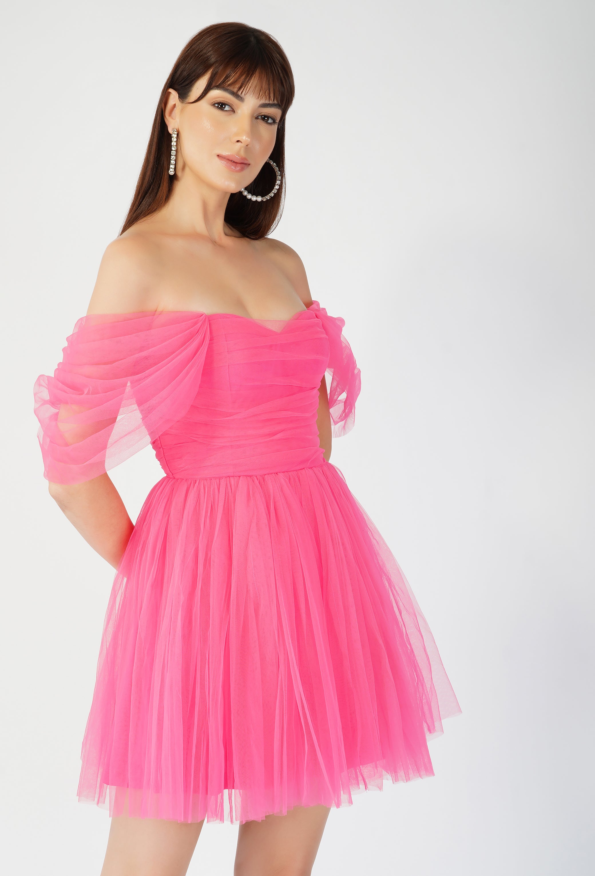 Sydney Pink Tulle Mini Dress