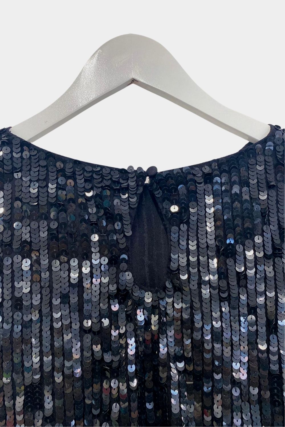 Elaine Black Sequin Top