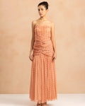 Allura Tulle Maxi Dress in Ditsy Red Wildflower Print