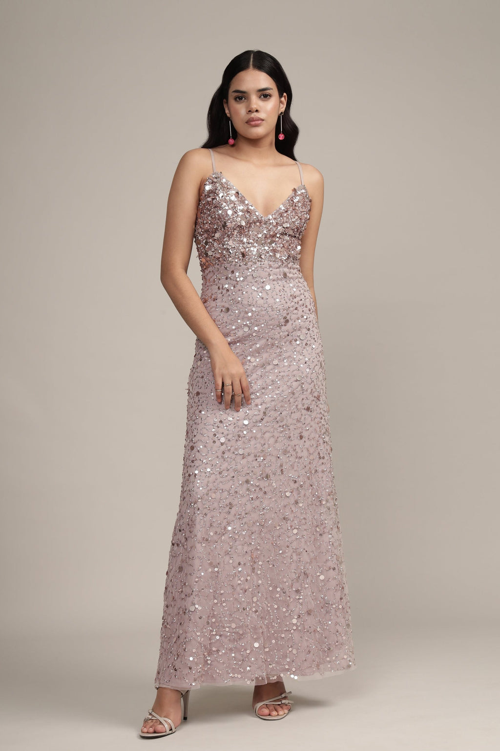 Betty Beaded Champagne Maxi Dress Lace & Beads Betty Beaded Champagne Maxi Dress Lace & Beads
