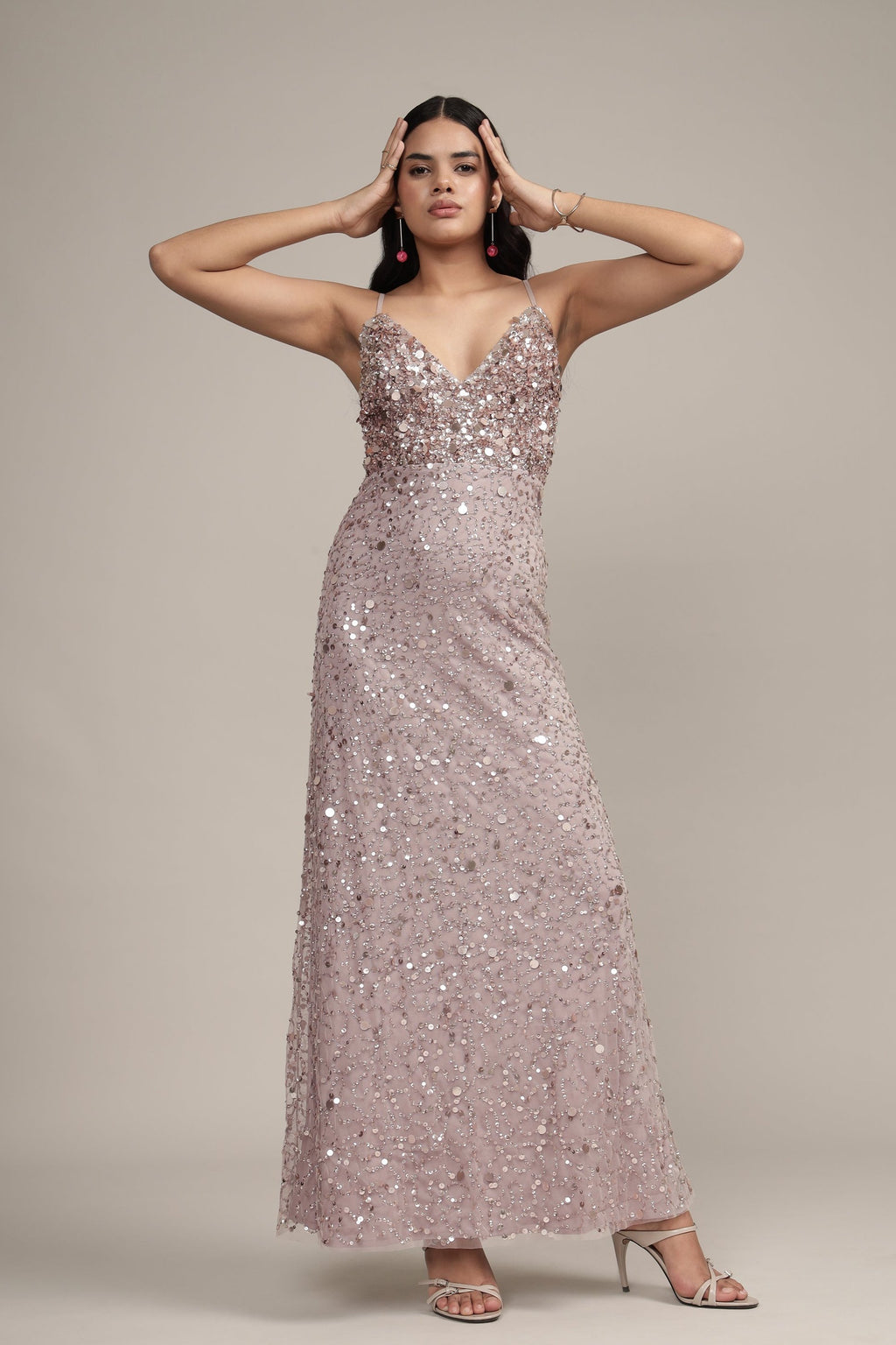 sachin and babi light blue dress Elegant Champagne Dresses – Oh Hello Clothing main image 1