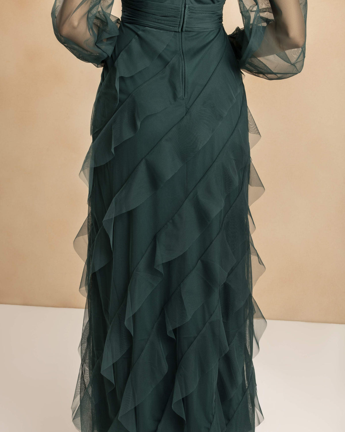 Long Sleeve Carpathia Maxi Dress in Emerald Green