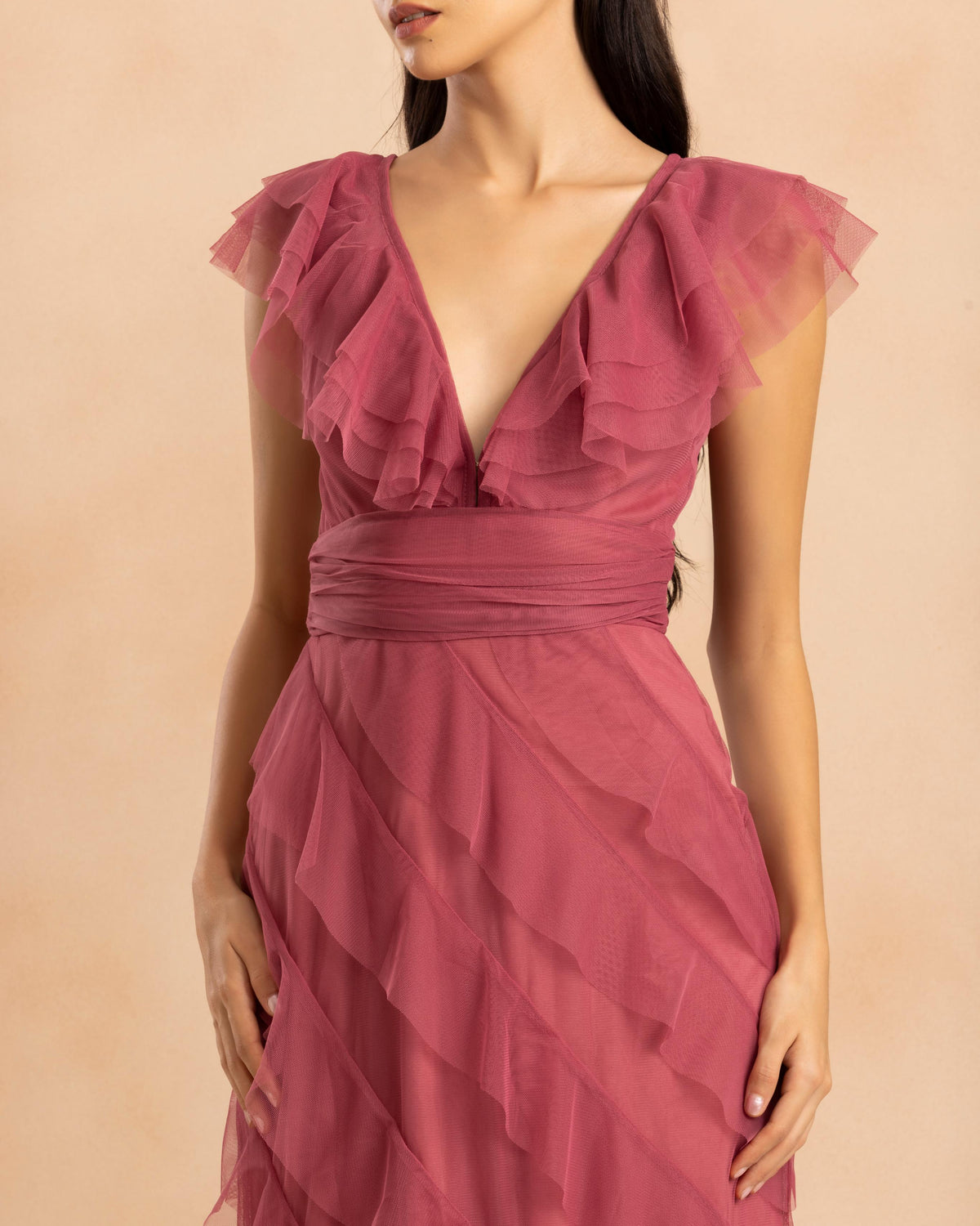 Carpathia Tulle Maxi Dress in Orchid