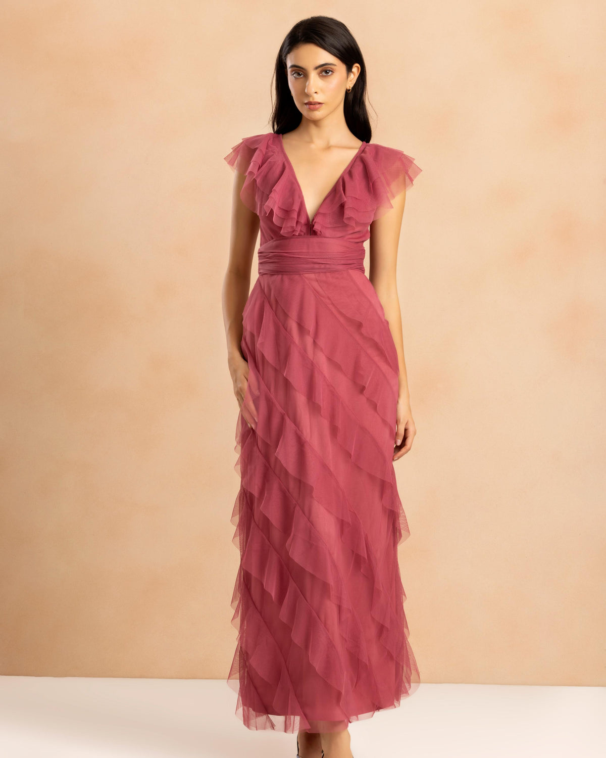 Carpathia Tulle Maxi Dress in Orchid