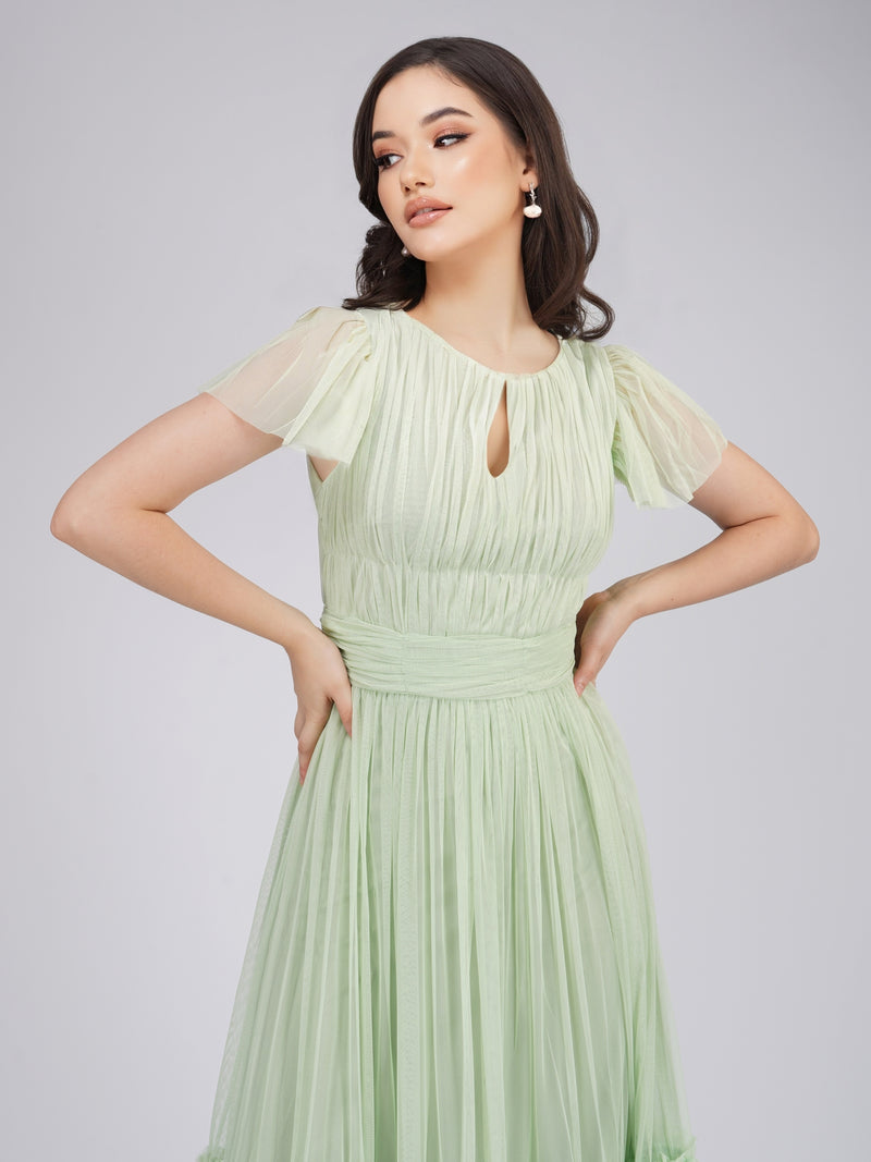 Diva Sage Green Tulle Bridesmaid Dress
