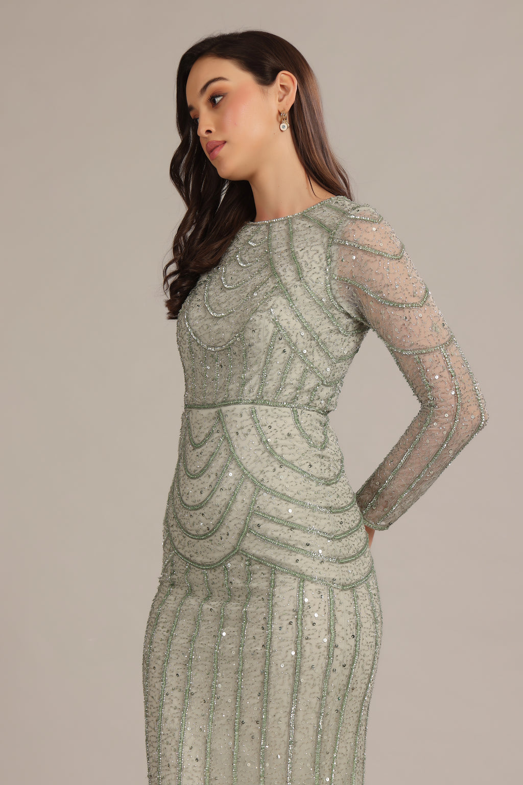 Ellis Maxi Dress in Sage Green