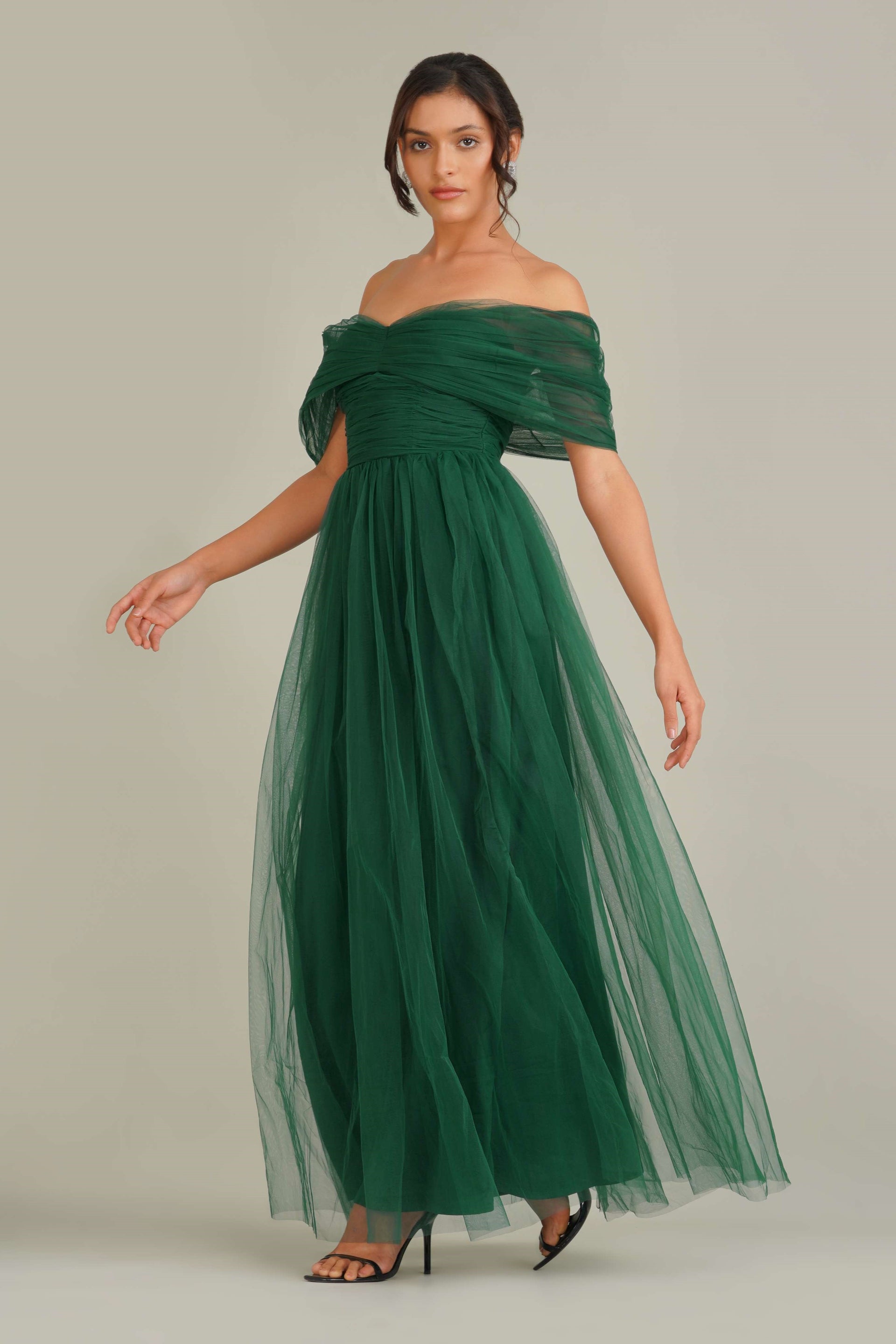 Gillian Maxi Dress in Emerald Green