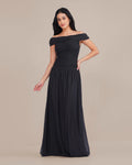 Gloria Stretch Mesh Maxi Dress in Black