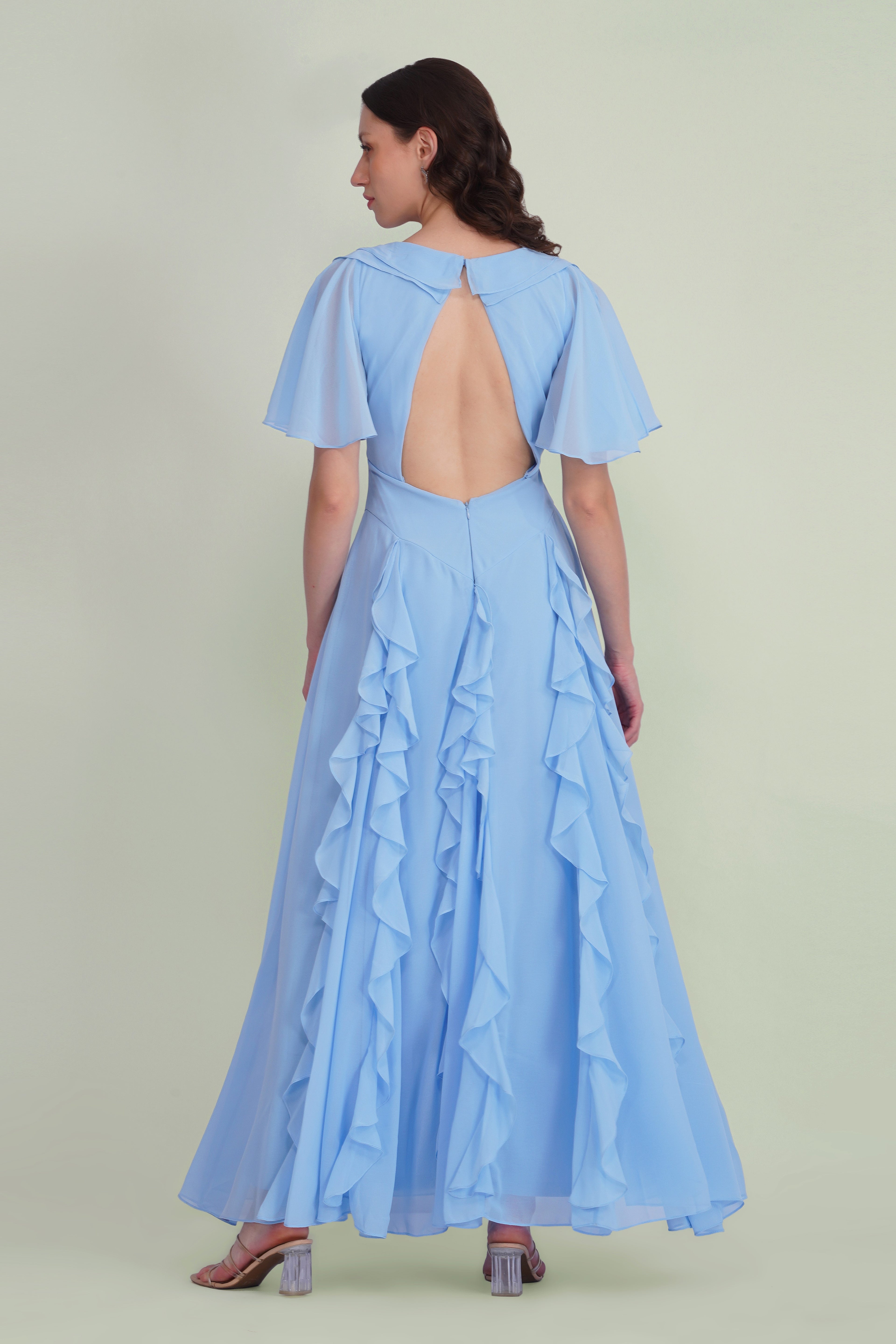 Hertia Maxi Dress in Light Blue