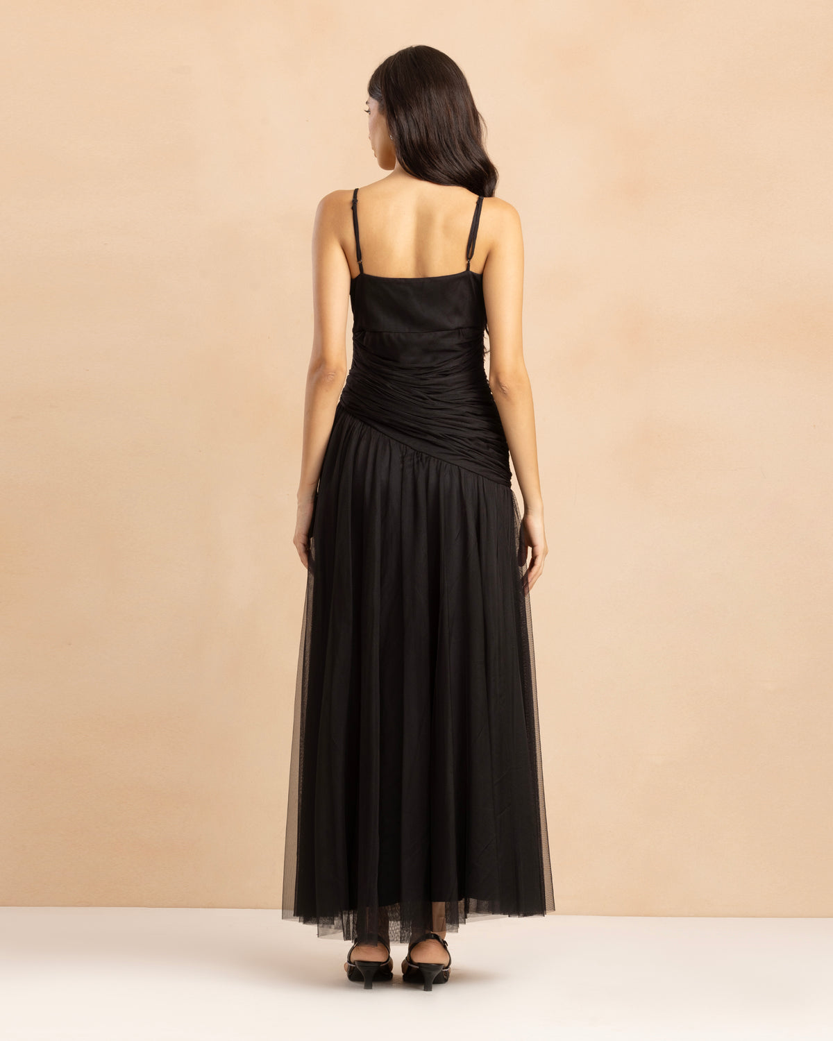 Hosanna Tulle Maxi Dress in Black