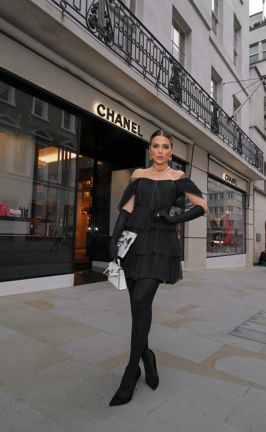 Jayde Black Tulle Mini Dress