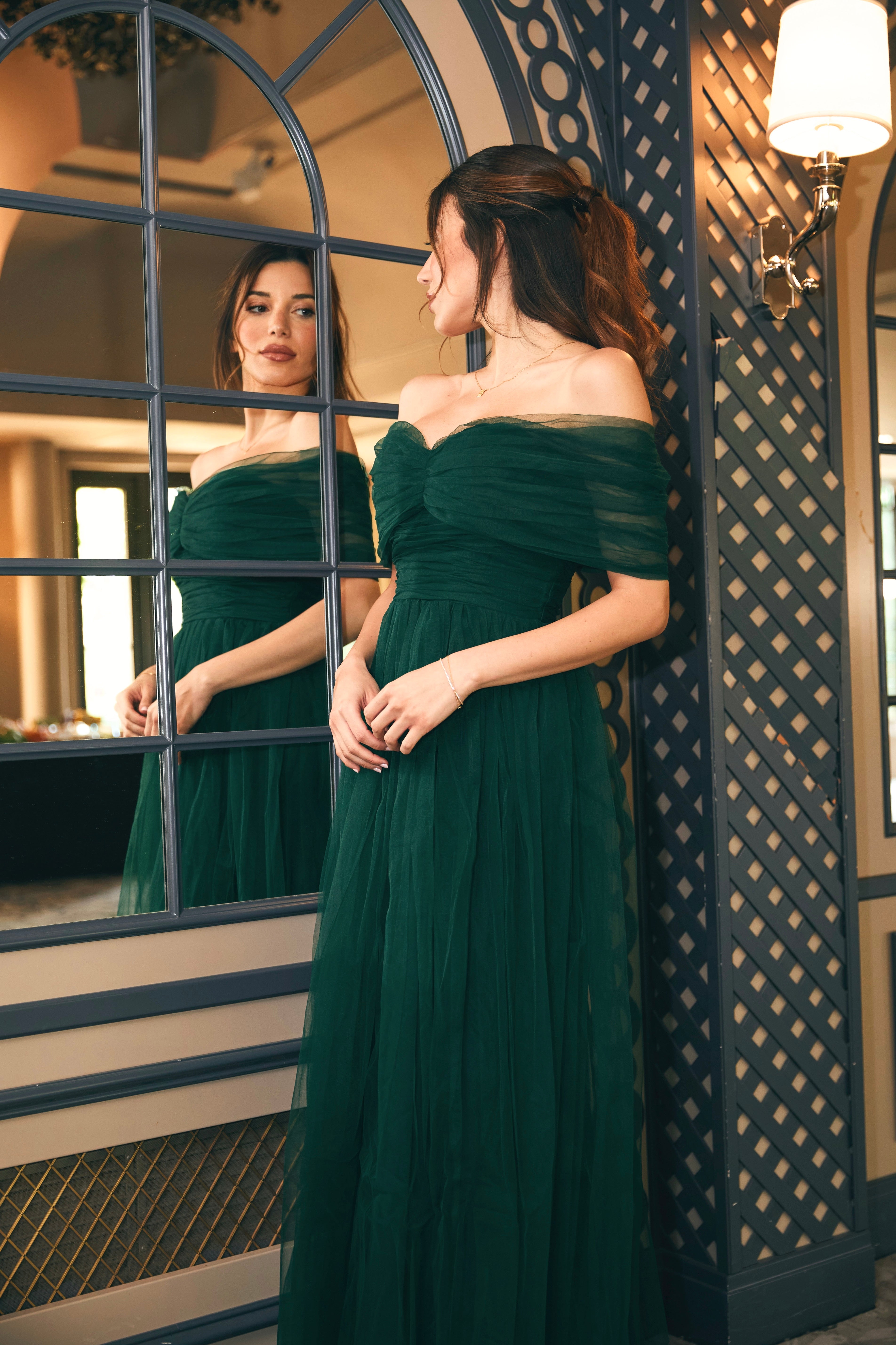 Gillian Maxi Dress in Emerald Green