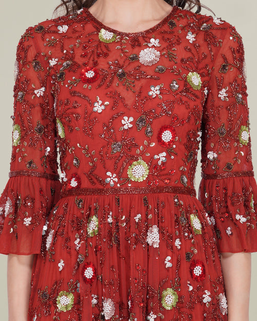 Iona Embellished Maxi Dress in Cinnamon