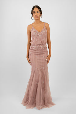 Lace mauve dress hotsell