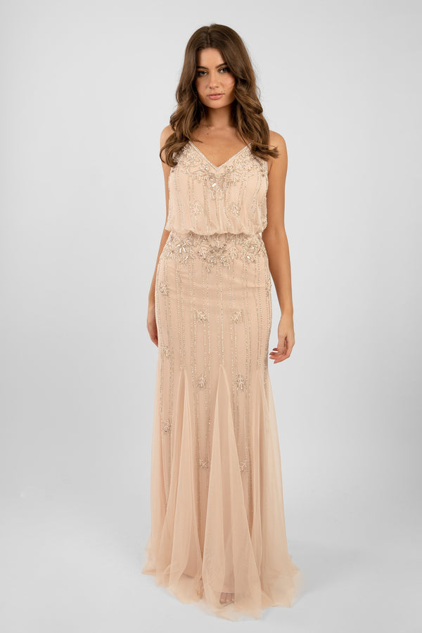 Keeva Nude Blush Bridesmaid Dress