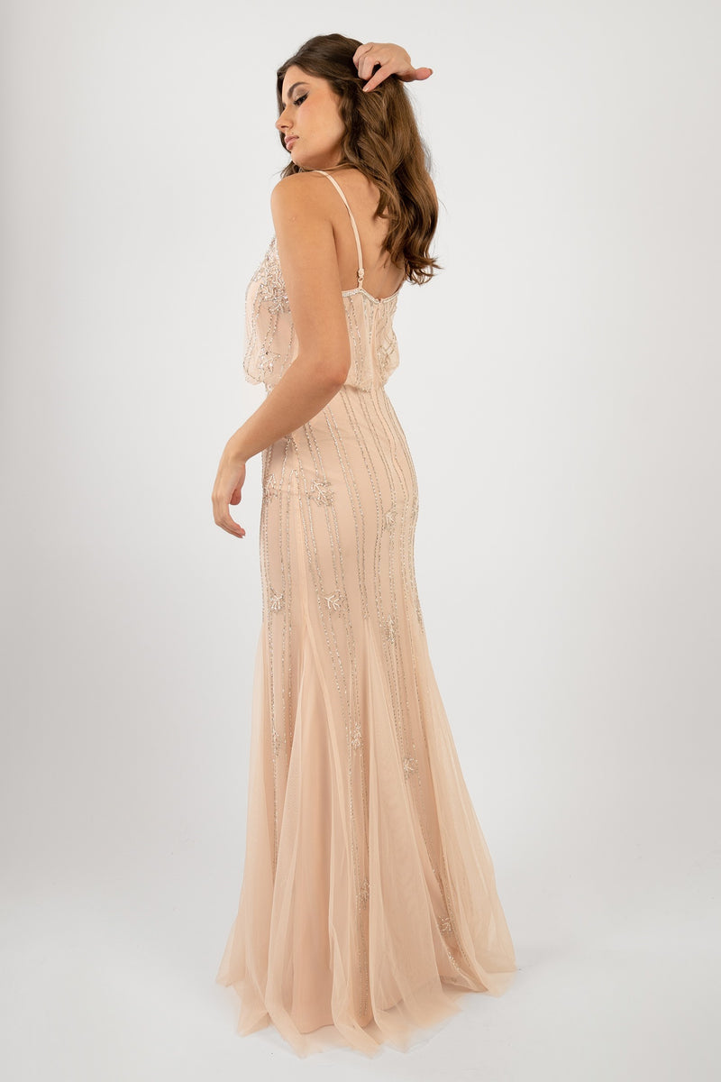Keeva Nude Blush Bridesmaid Dress