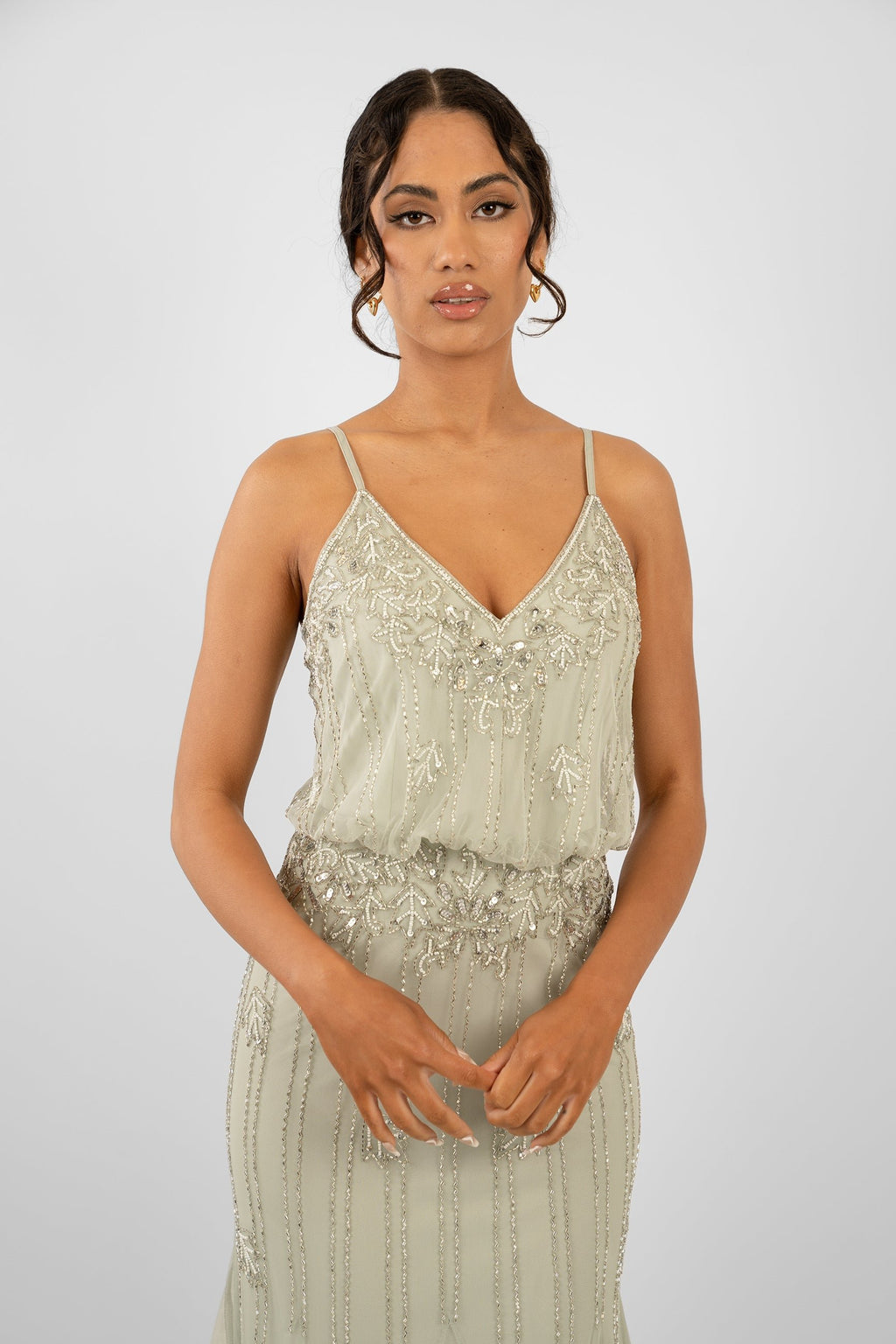 Keeva Pale Aqua Bridesmaid Dress – Lace & Beads