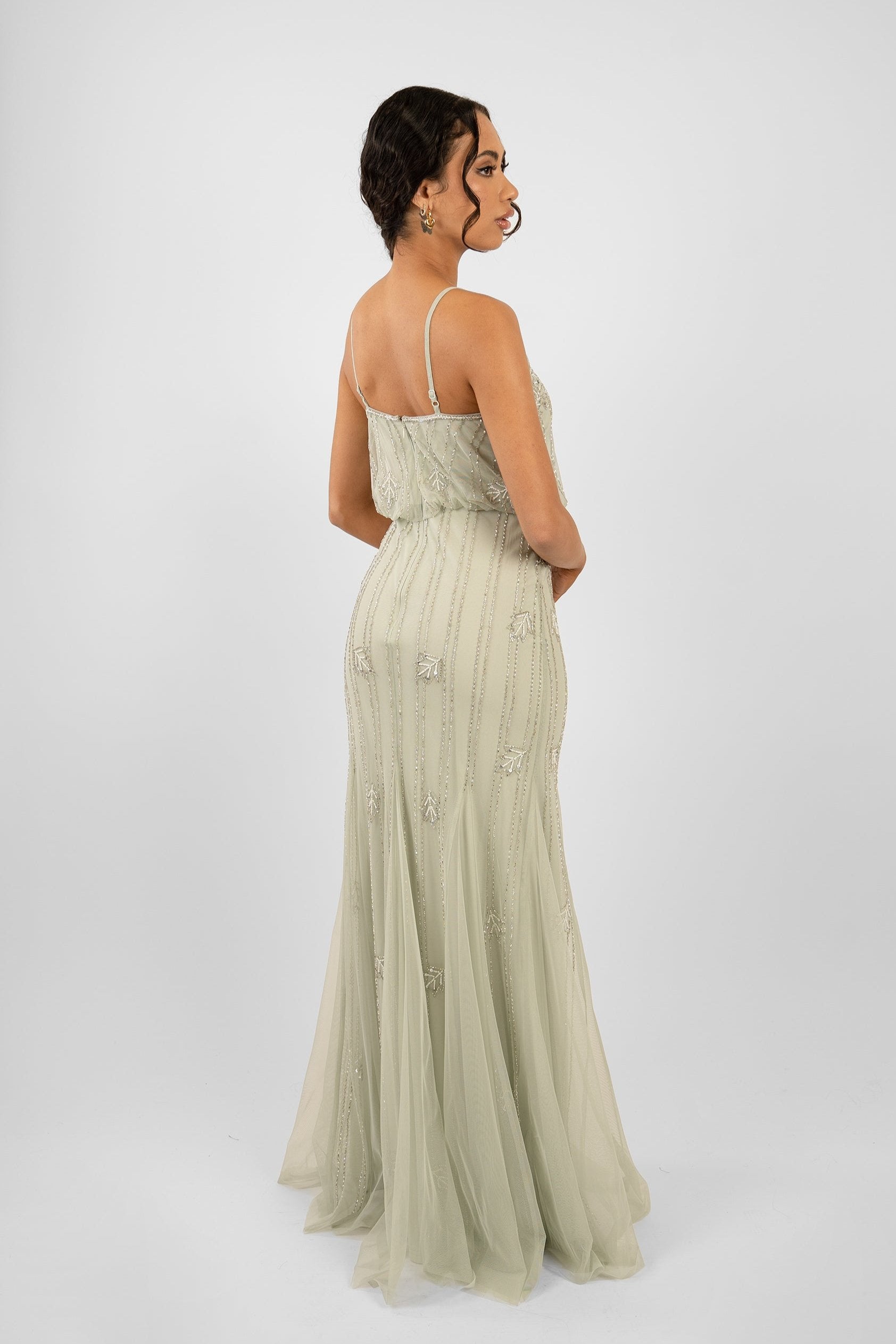 Keeva Pale Aqua Bridesmaid Dress Lace & Beads Keeva Pale Aqua Bridesmaid Dress Lace & Beads