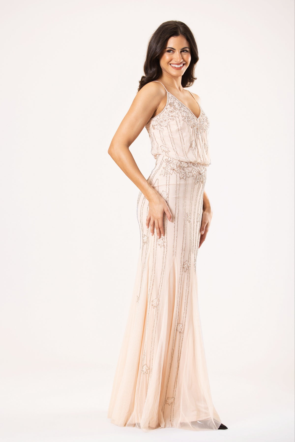 Keeva Nude Blush Bridesmaid Dress
