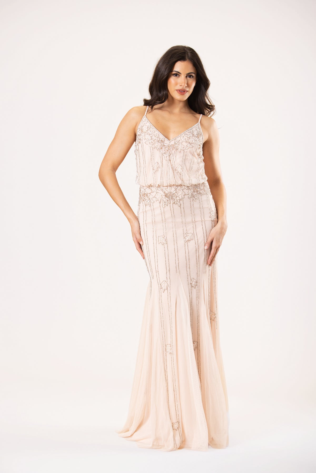 Keeva Nude Blush Bridesmaid Dress