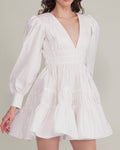 Keris Poplin Mini Dress in White