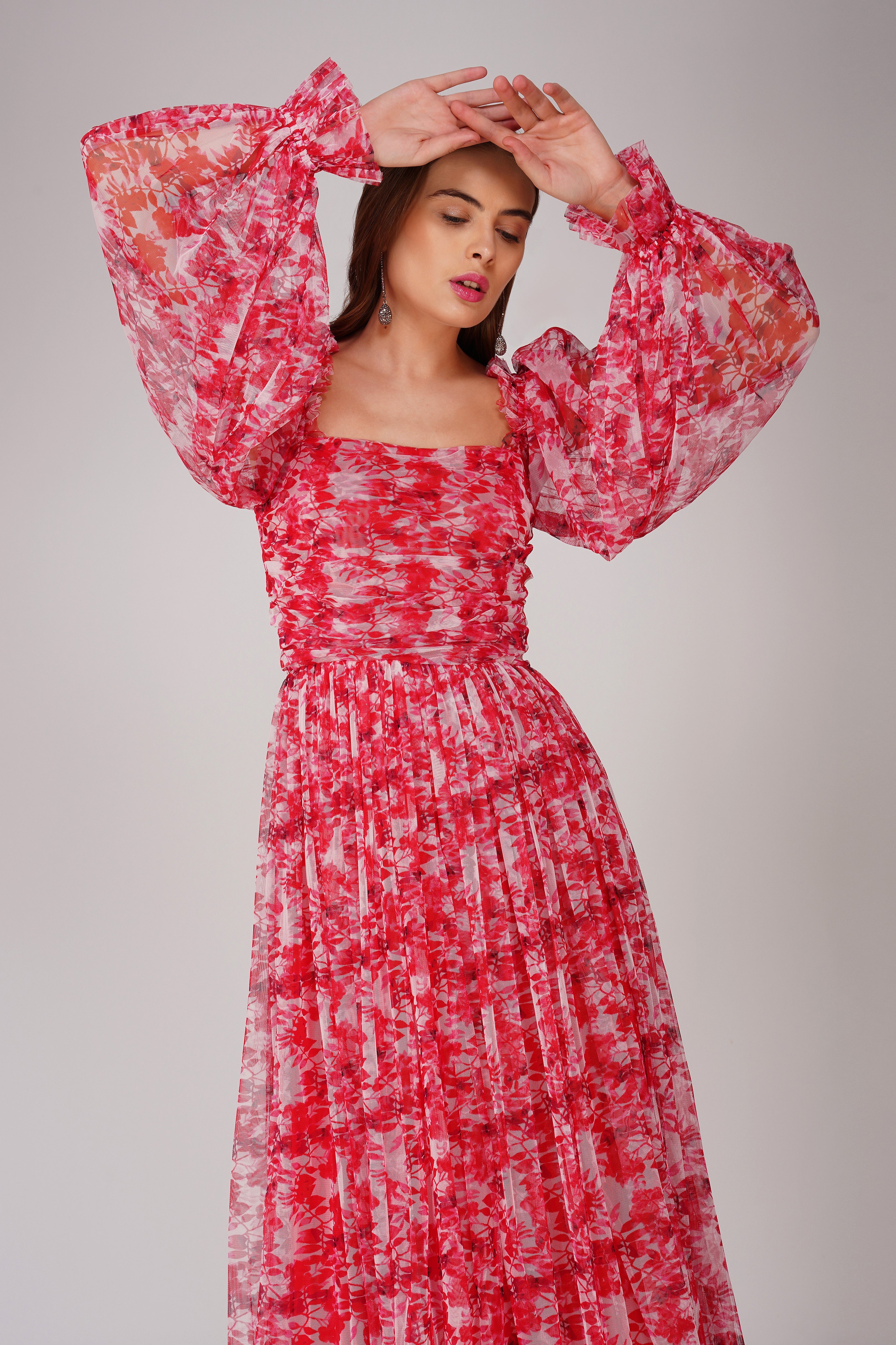 Lana Red Printed Tulle Dress UK10 / Red Print Lana Red Printed Tulle Dress UK10 / Red Print