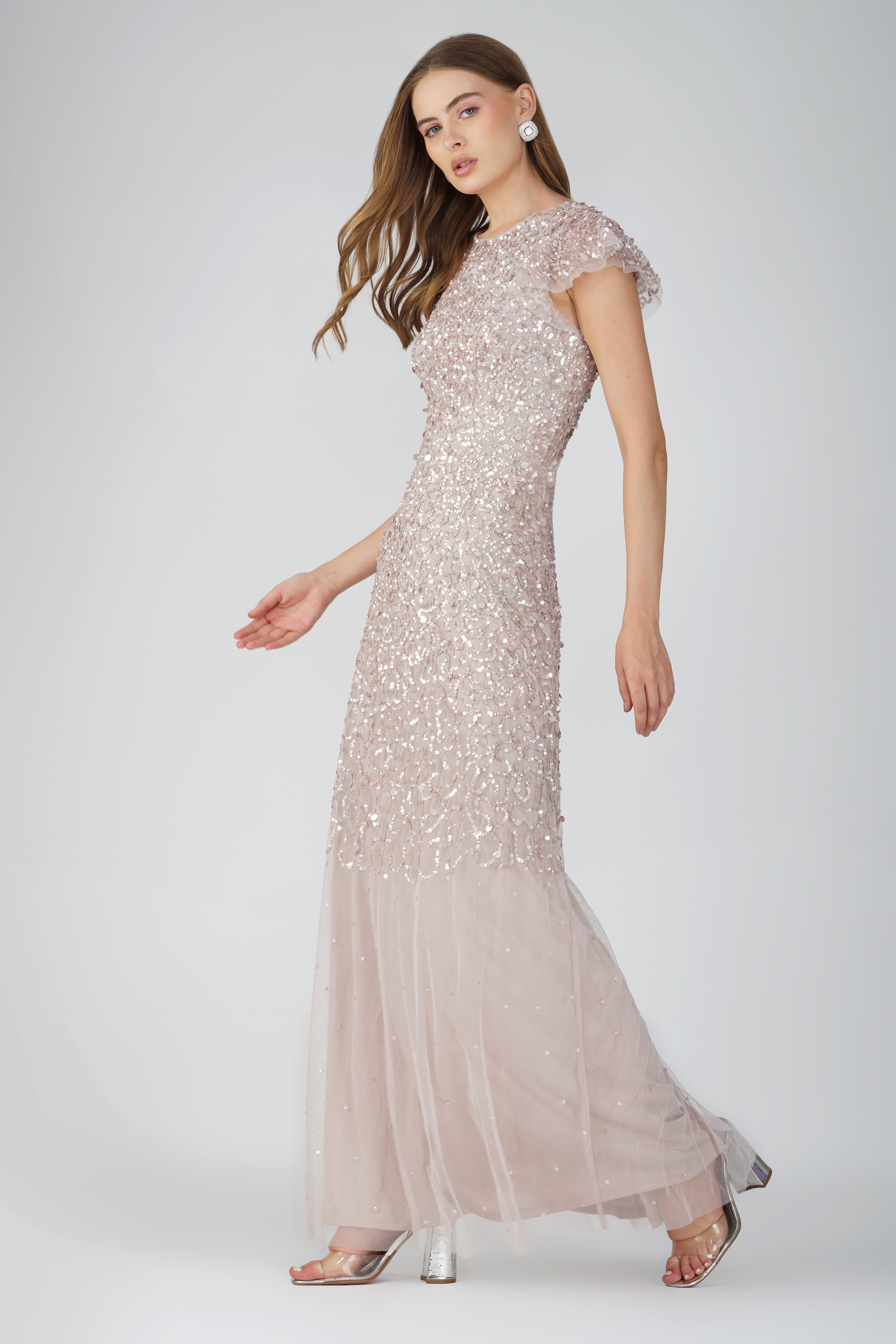 lace and beads dress & Plunge Drop Hem Maxi in Green Designed with a strapless neckline and a sculpted Lace & Beads Petite bandeau