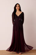 Laura Embellished Maxi Dress in Berry