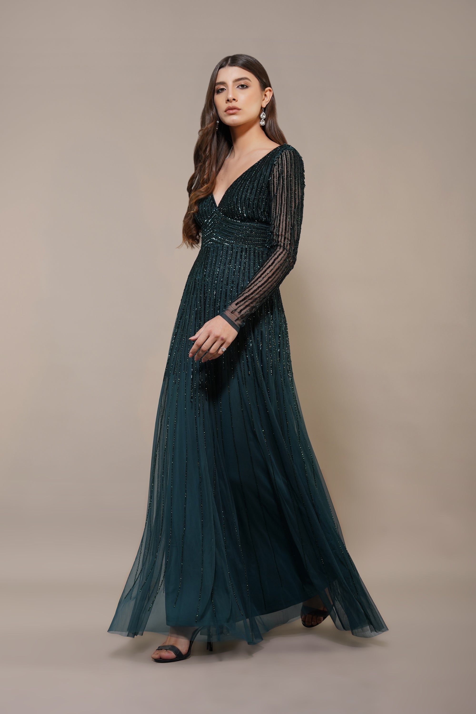 Laura Embellished Maxi Dress in Emerald Green UK6 / Emerald Green Laura Embellished Maxi Dress in Emerald Green UK6 / Emerald Green
