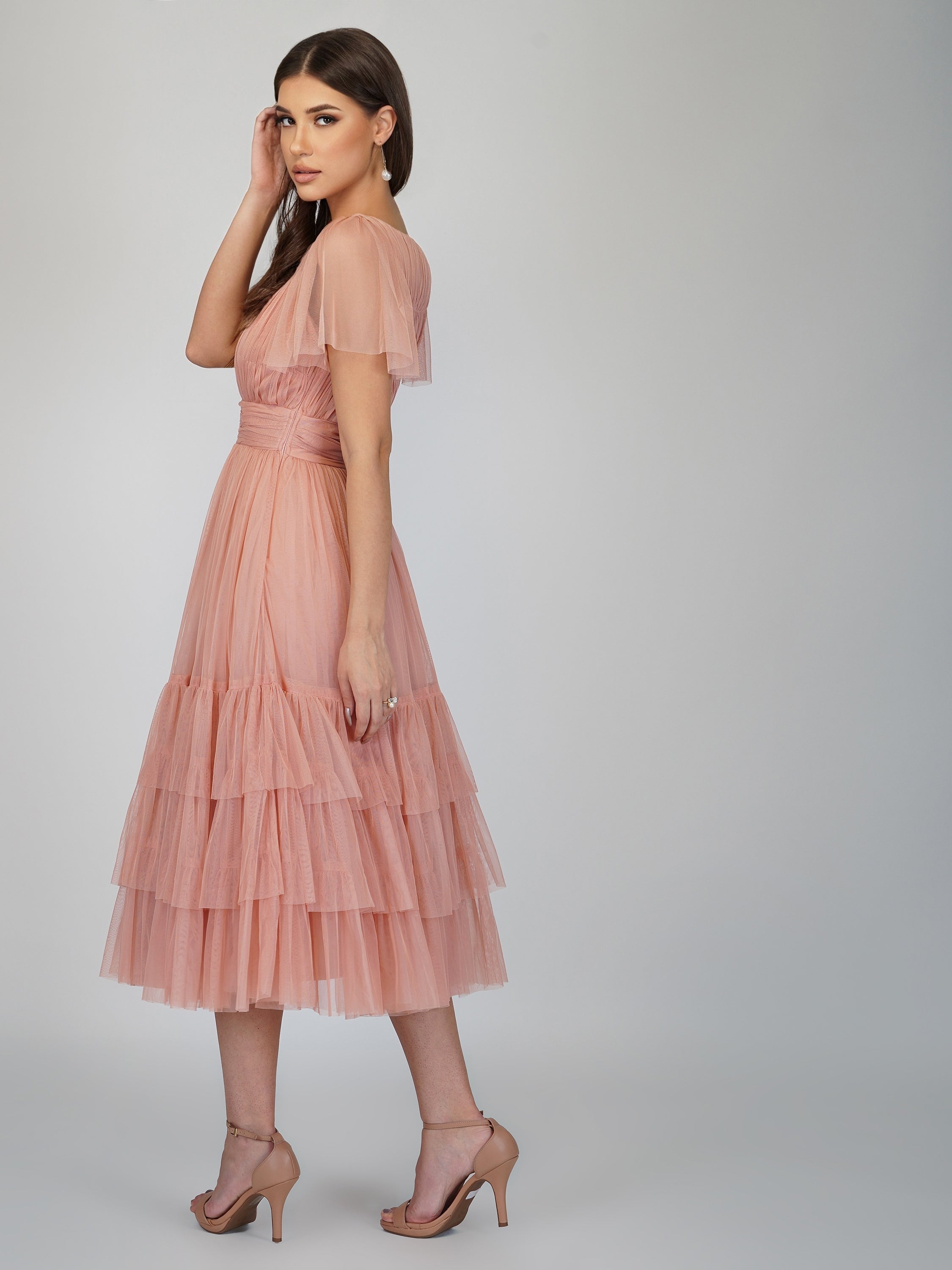 Madison Pink Tulle Bridesmaid Dress Lace & Beads Madison Pink Tulle Bridesmaid Dress Lace & Beads
