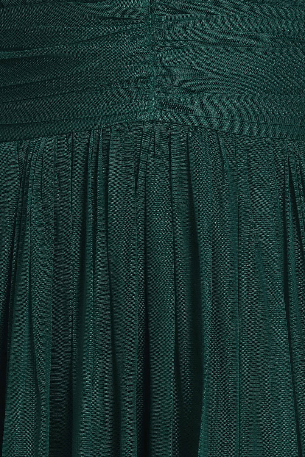 Madison Tulle Maxi Dress in Forest Green