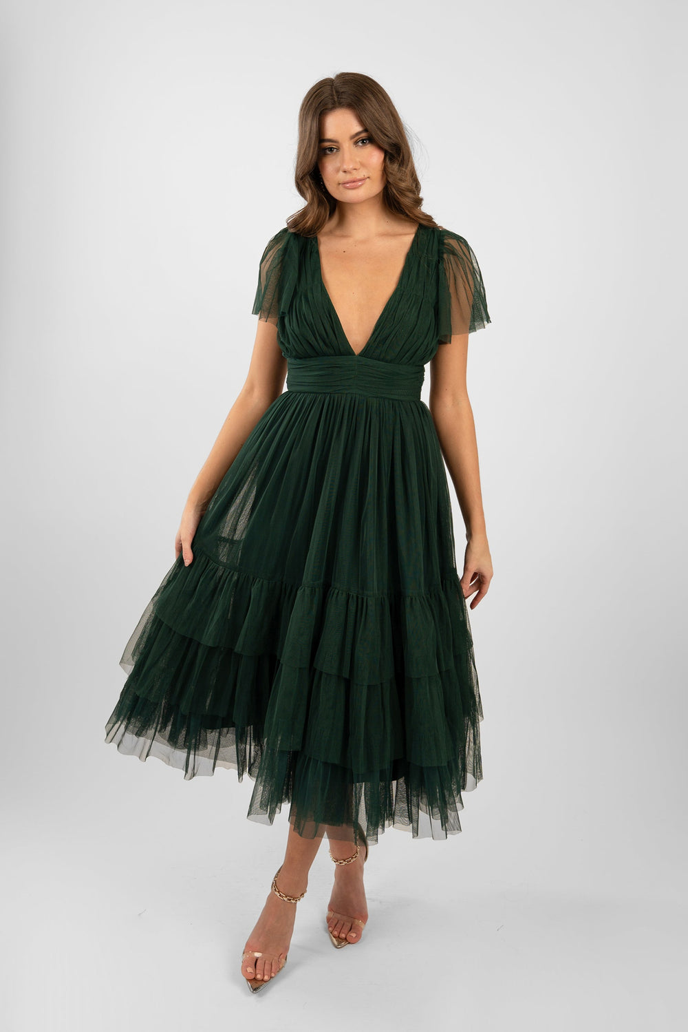 Madison Emerald Green Bridesmaid Tulle Dress