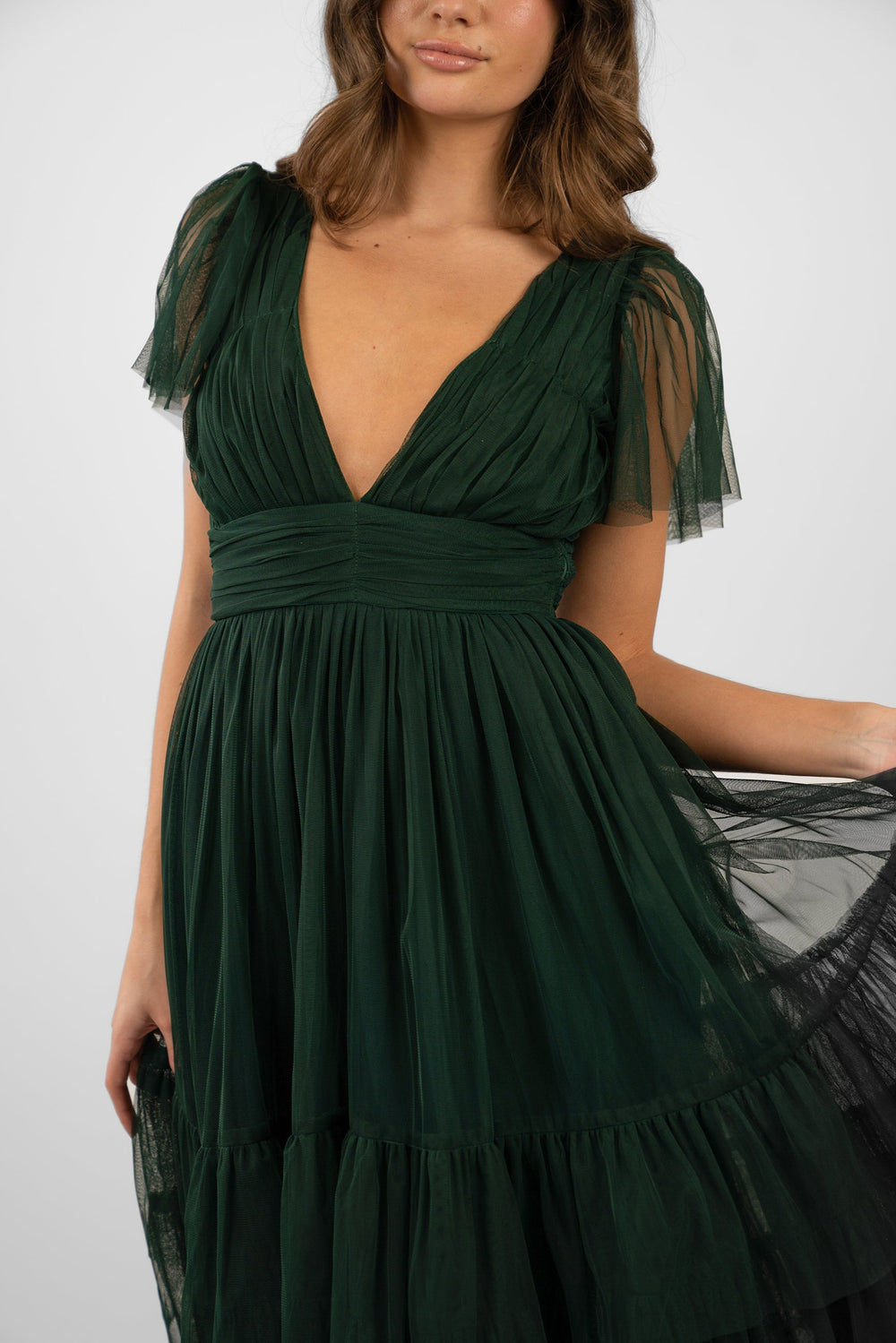 Madison Emerald Green Bridesmaid Tulle Dress