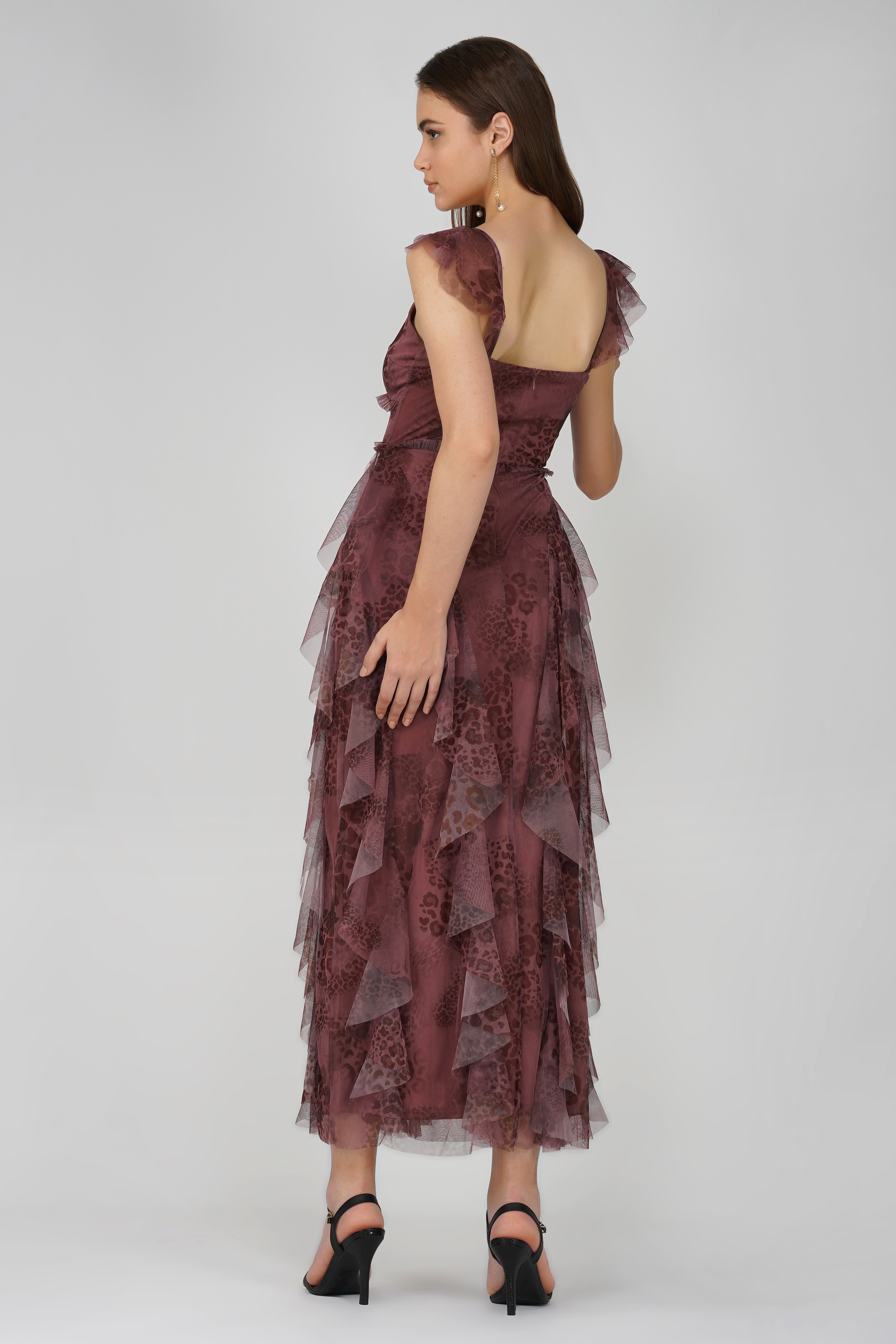 Malin Maxi Dress in Leopard Print